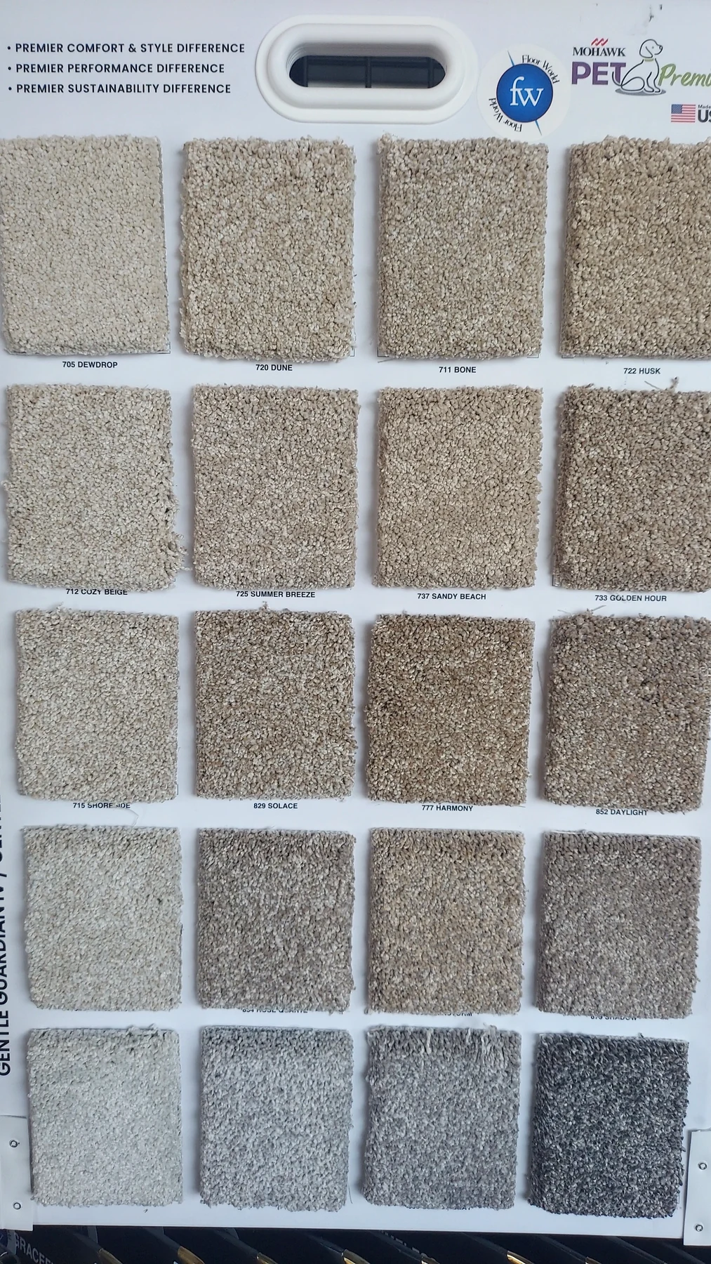 Gentle Guardian · Carpet · Mohawk · Pet Premier · flooring sample photo · Floor World Ephrata PA