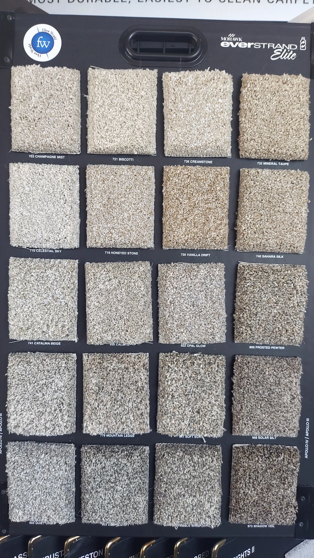 Apollo · Carpet · Mohawk · EverStrand Elite · flooring sample photo · Floor World Ephrata PA