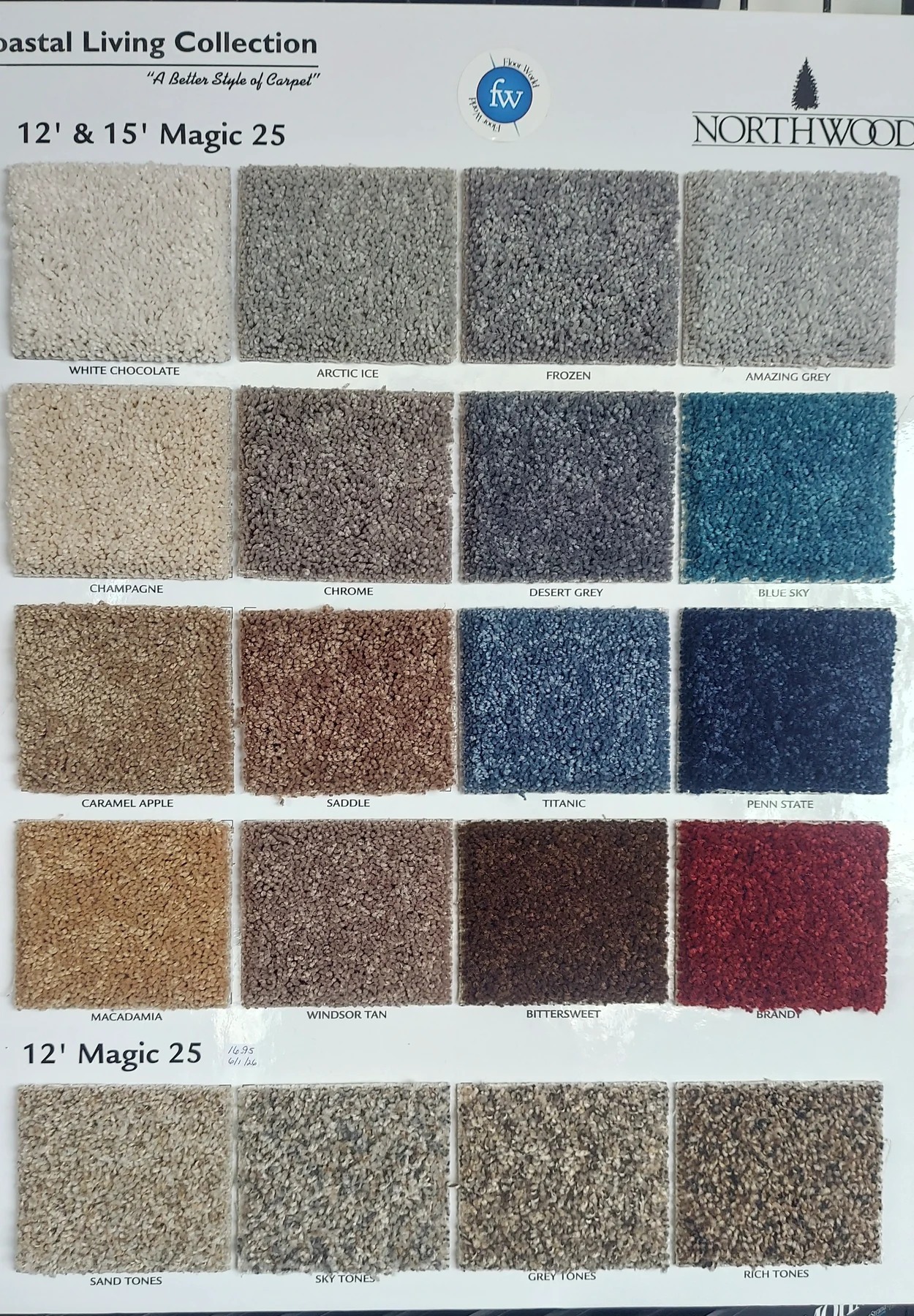 Magic 25 · Carpet · Northwood · Coastal Living · flooring sample photo · Floor World Ephrata PA