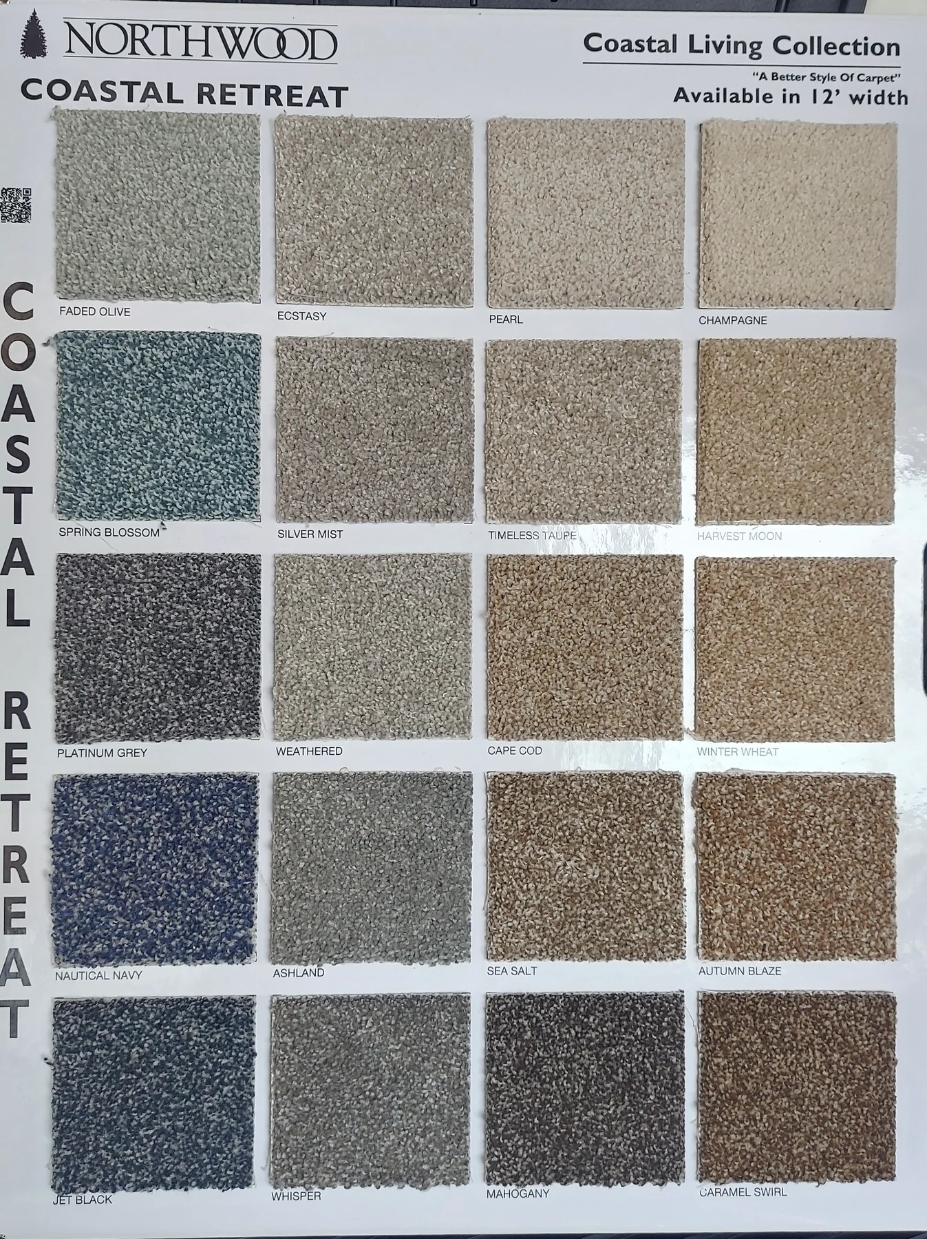 Coastal Retreat · Carpet · Northwood · Coastal Living · flooring sample photo · Floor World Ephrata PA