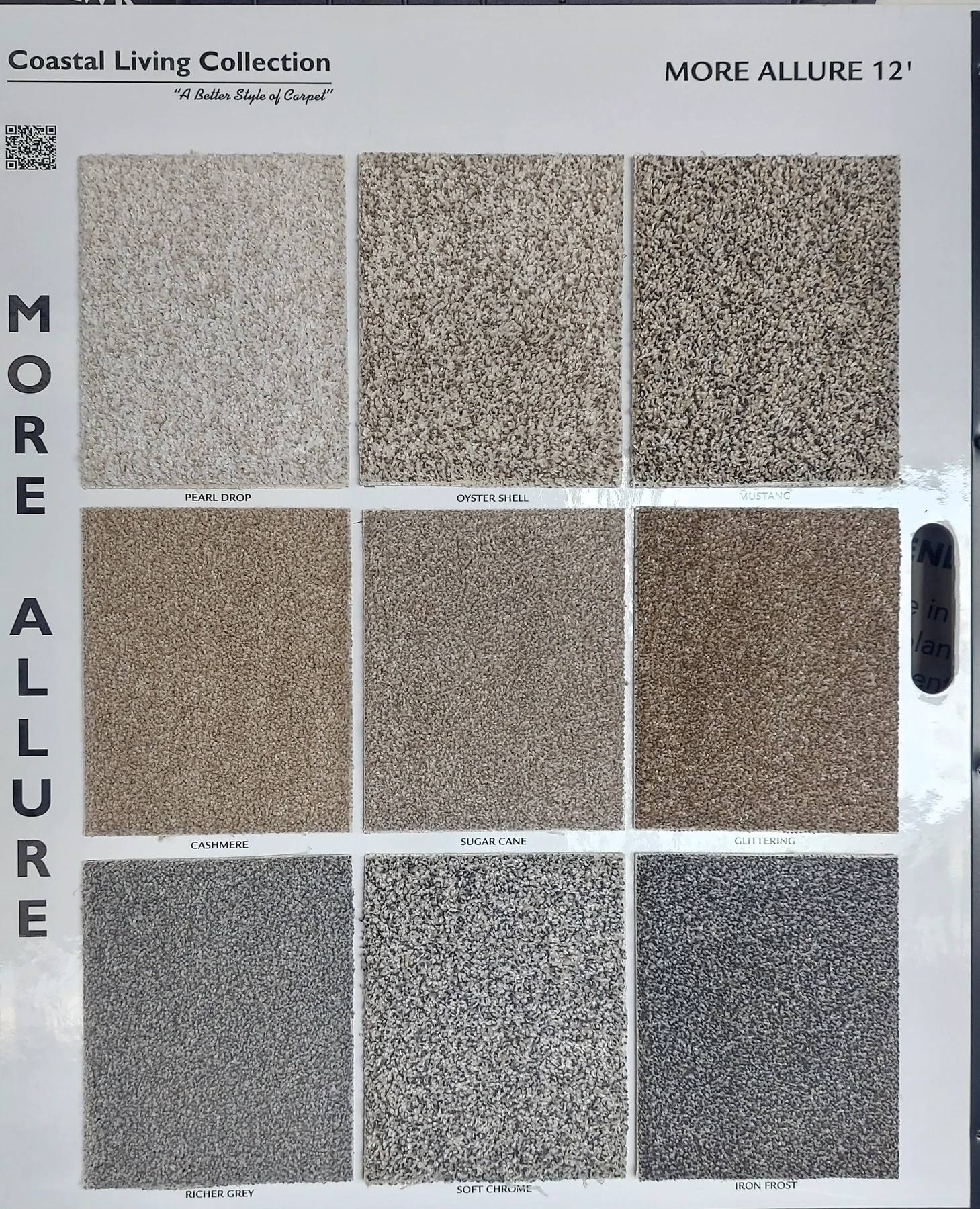 More Allure · Carpet · Northwood · Coastal Living · flooring sample photo · Floor World Ephrata PA