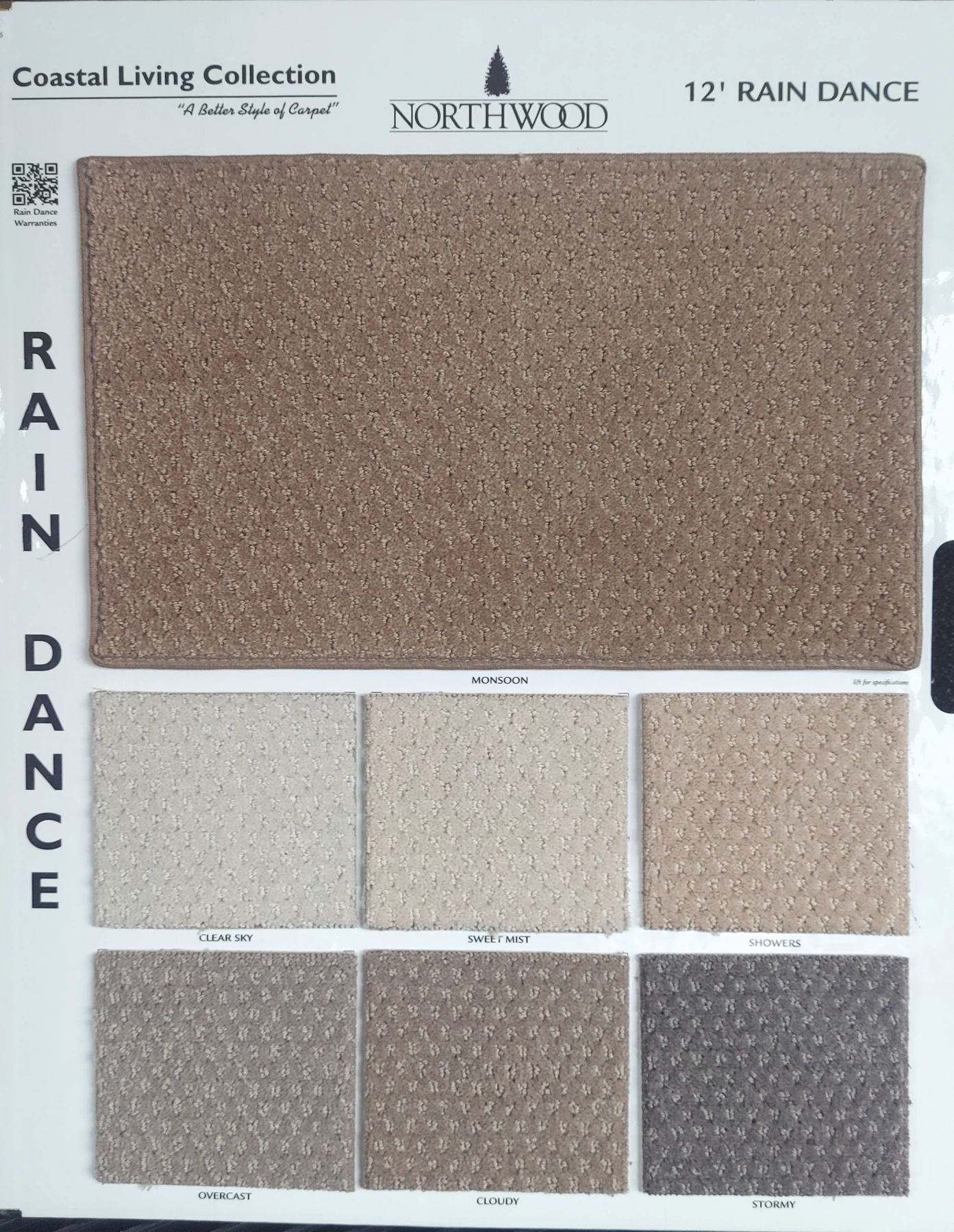 Rain Dance · Carpet · Northwood · Coastal Living · flooring sample photo · Floor World Ephrata PA