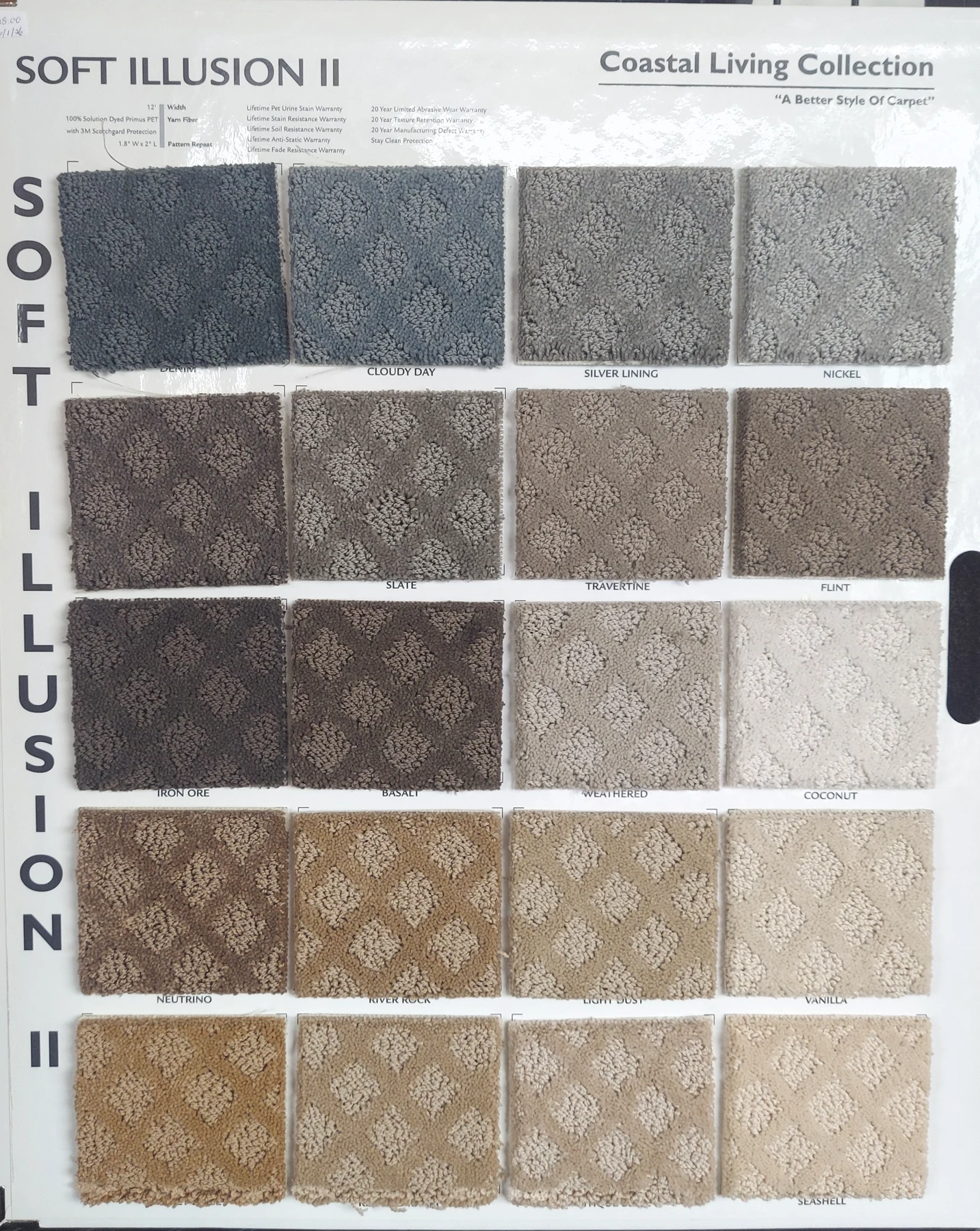 Soft Illusion II · Carpet · Northwood · Coastal Living · flooring sample photo · Floor World Ephrata PA