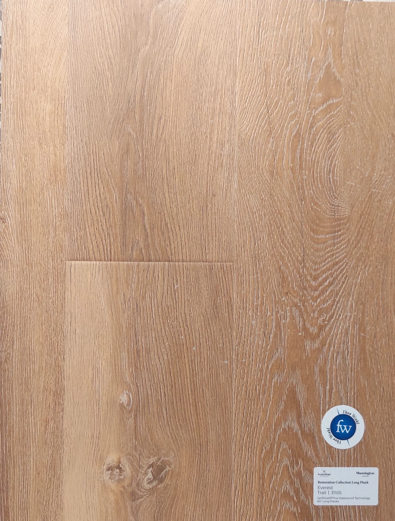 Trail Everest · Laminate · Mannington · Restorations · flooring sample photo · Floor World Ephrata PA