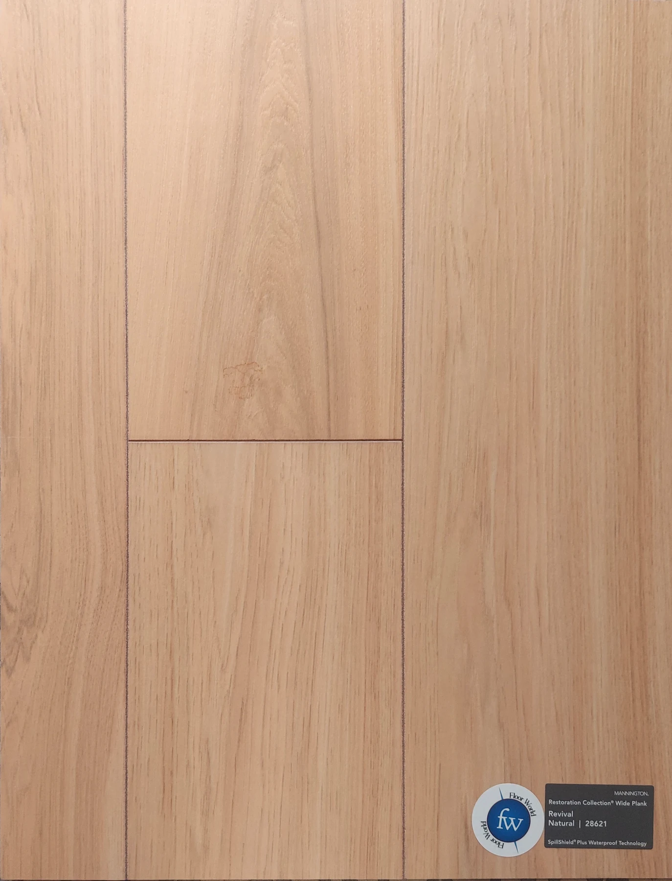 Natural Revival · Laminate · Mannington · Restorations · flooring sample photo · Floor World Ephrata PA