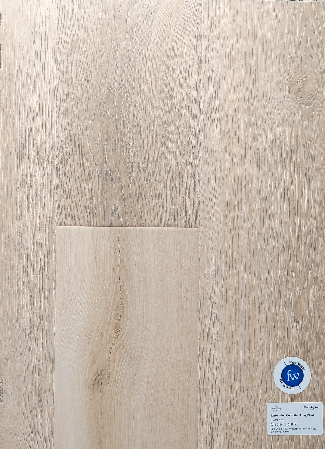 Glacier Everest · Laminate · Mannington · Restorations · flooring sample photo · Floor World Ephrata PA
