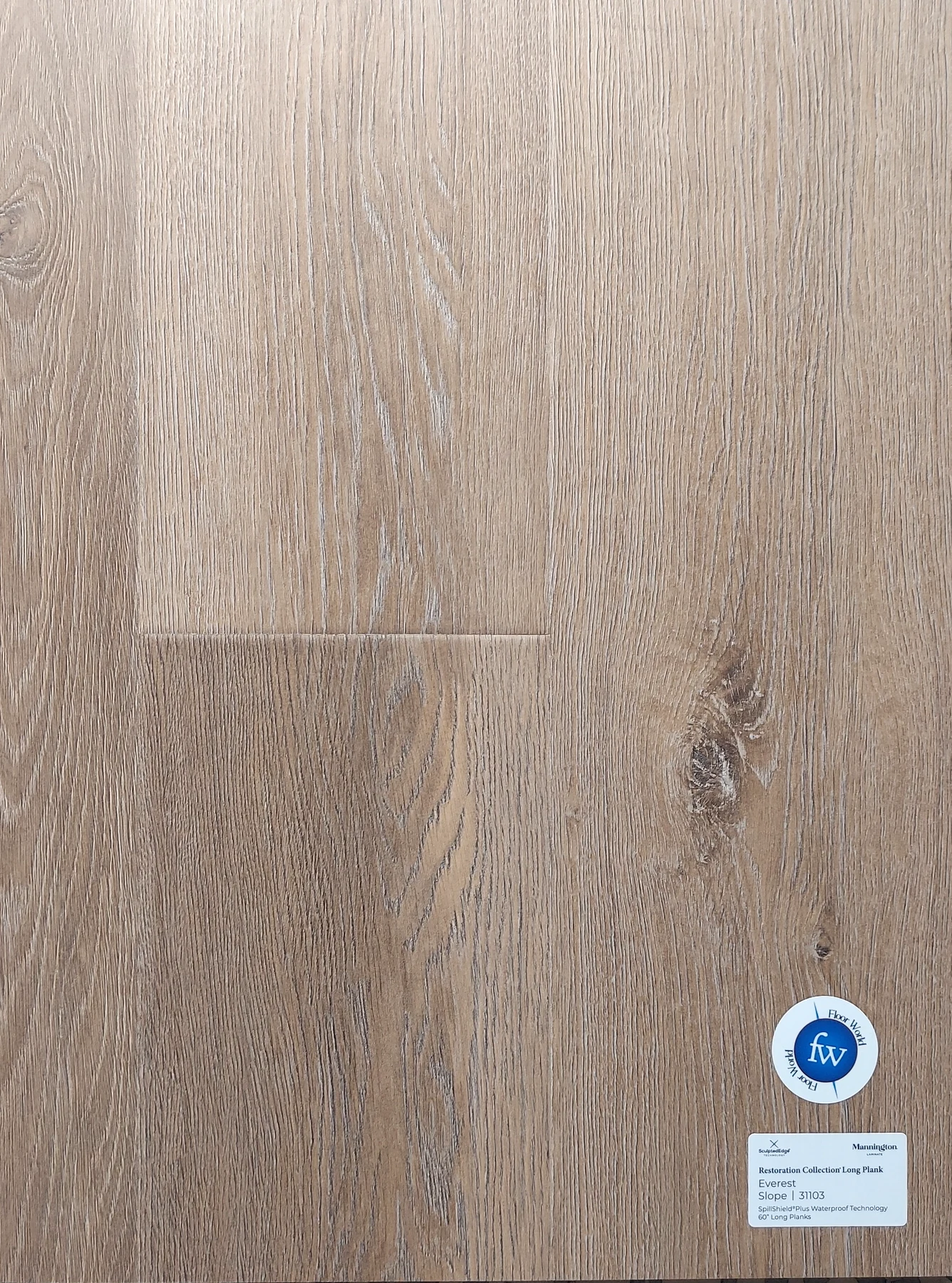 Slope Everest · Laminate · Mannington · Restorations · flooring sample photo · Floor World Ephrata PA
