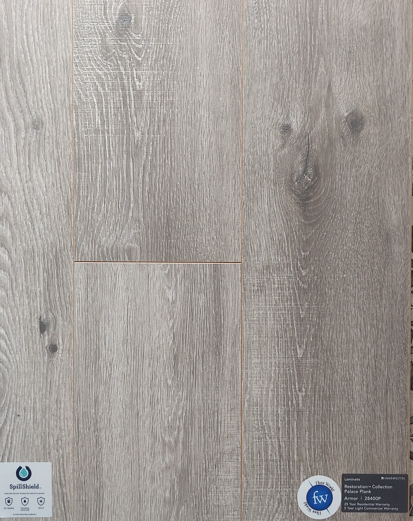 Armor Palace Plank · Laminate · Mannington · Restorations · flooring sample photo · Floor World Ephrata PA