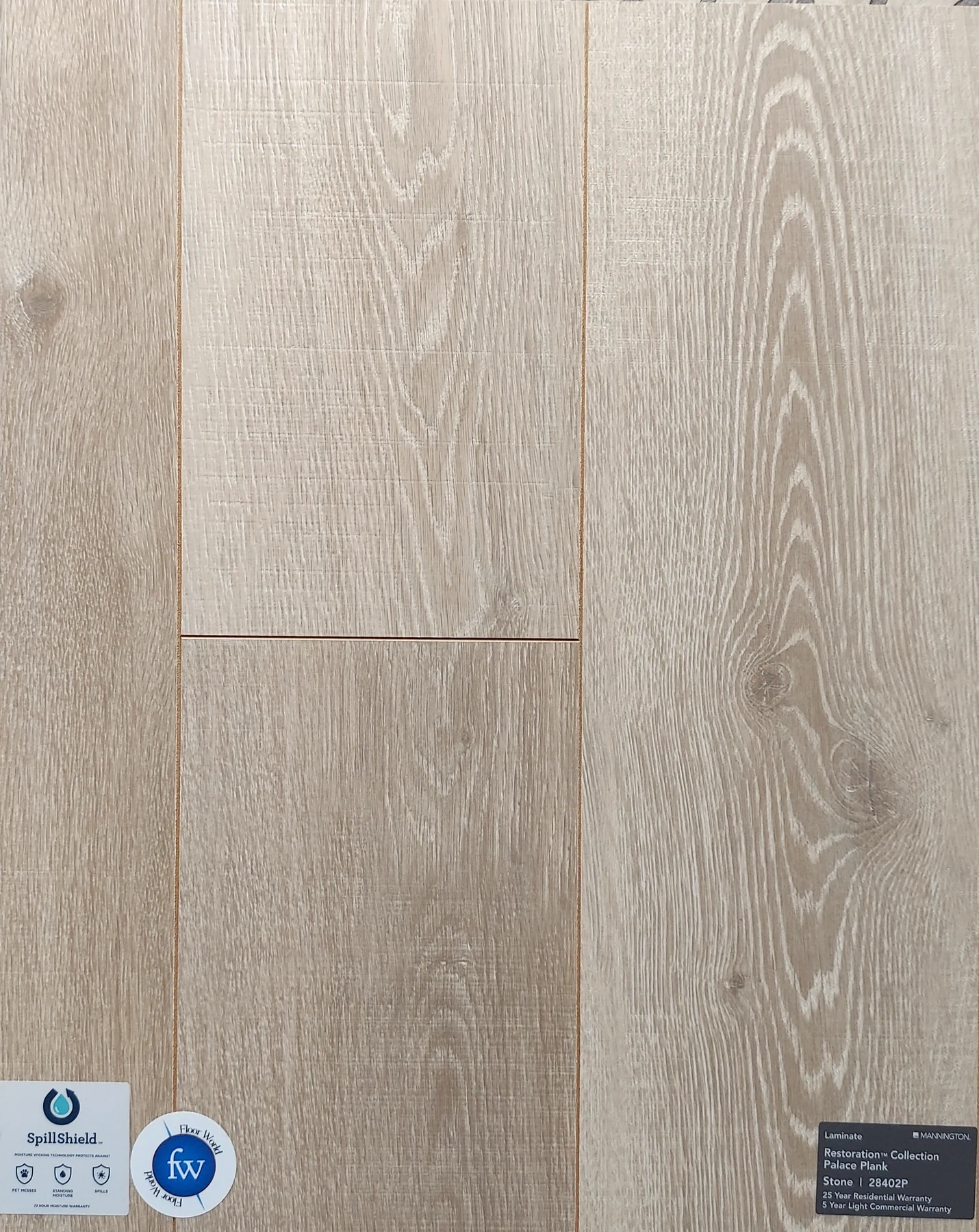 Stone Palace Plank · Laminate · Mannington · Restorations · flooring sample photo · Floor World Ephrata PA
