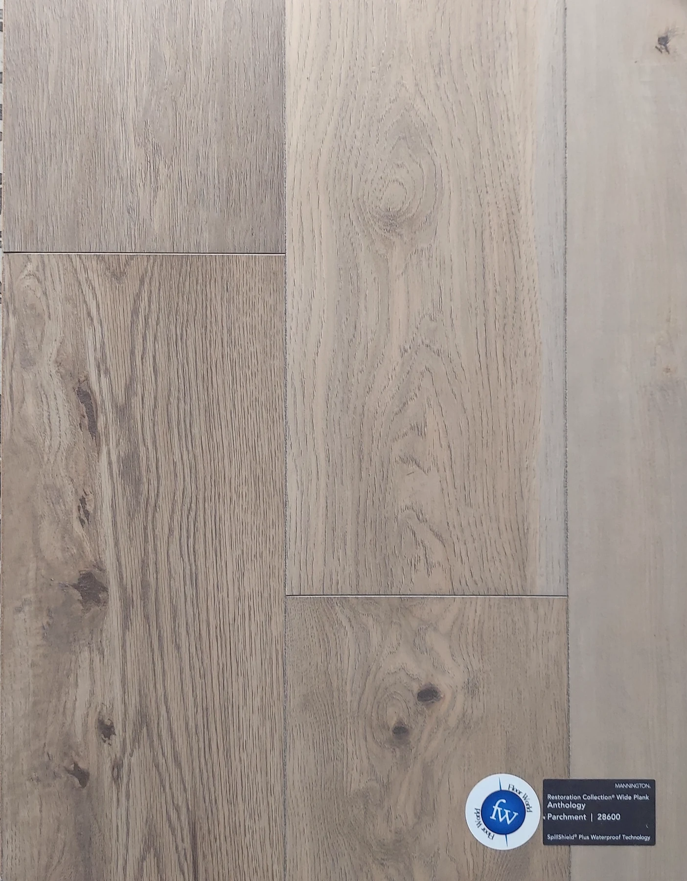 Parchment Anthology · Laminate · Mannington · Restorations · flooring sample photo · Floor World Ephrata PA