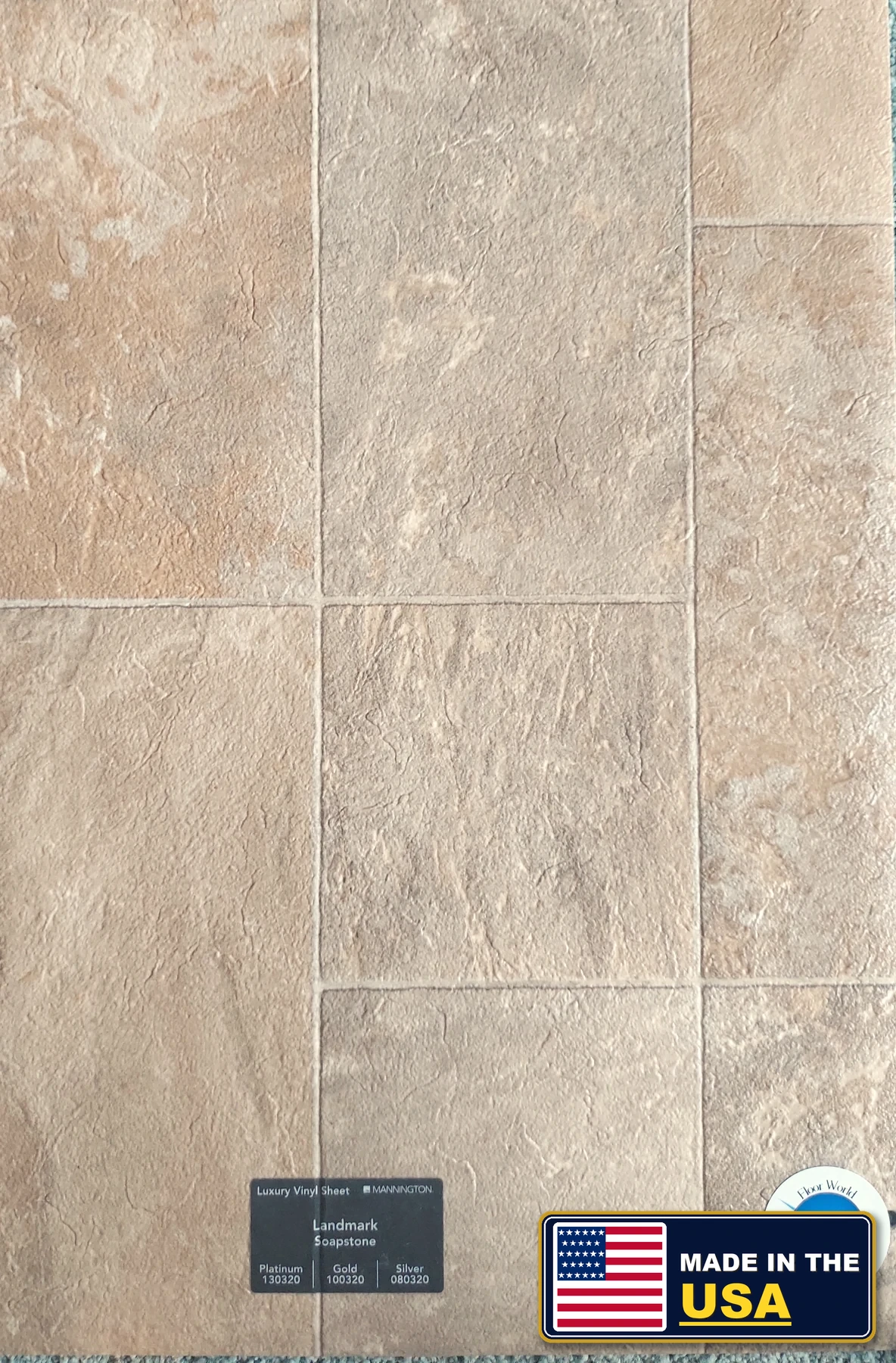 Soapstone Landmark · Sheet Vinyl · Mannington · Mannington Sheet Vinyl · flooring sample photo · Floor World Ephrata PA