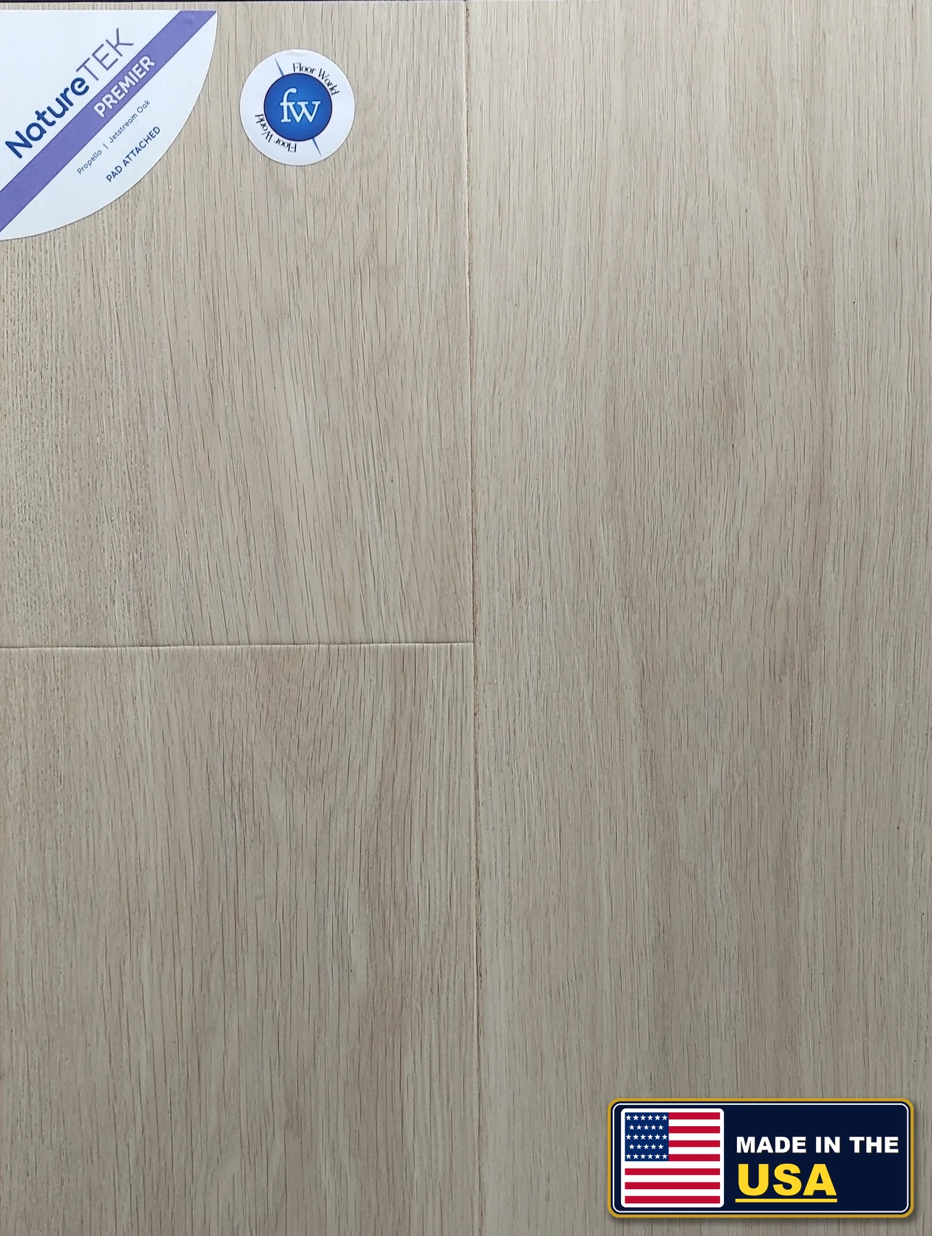 Jetstream Oak Propello · Laminate · Quick-Step · NatureTek · flooring sample photo · Floor World Ephrata PA