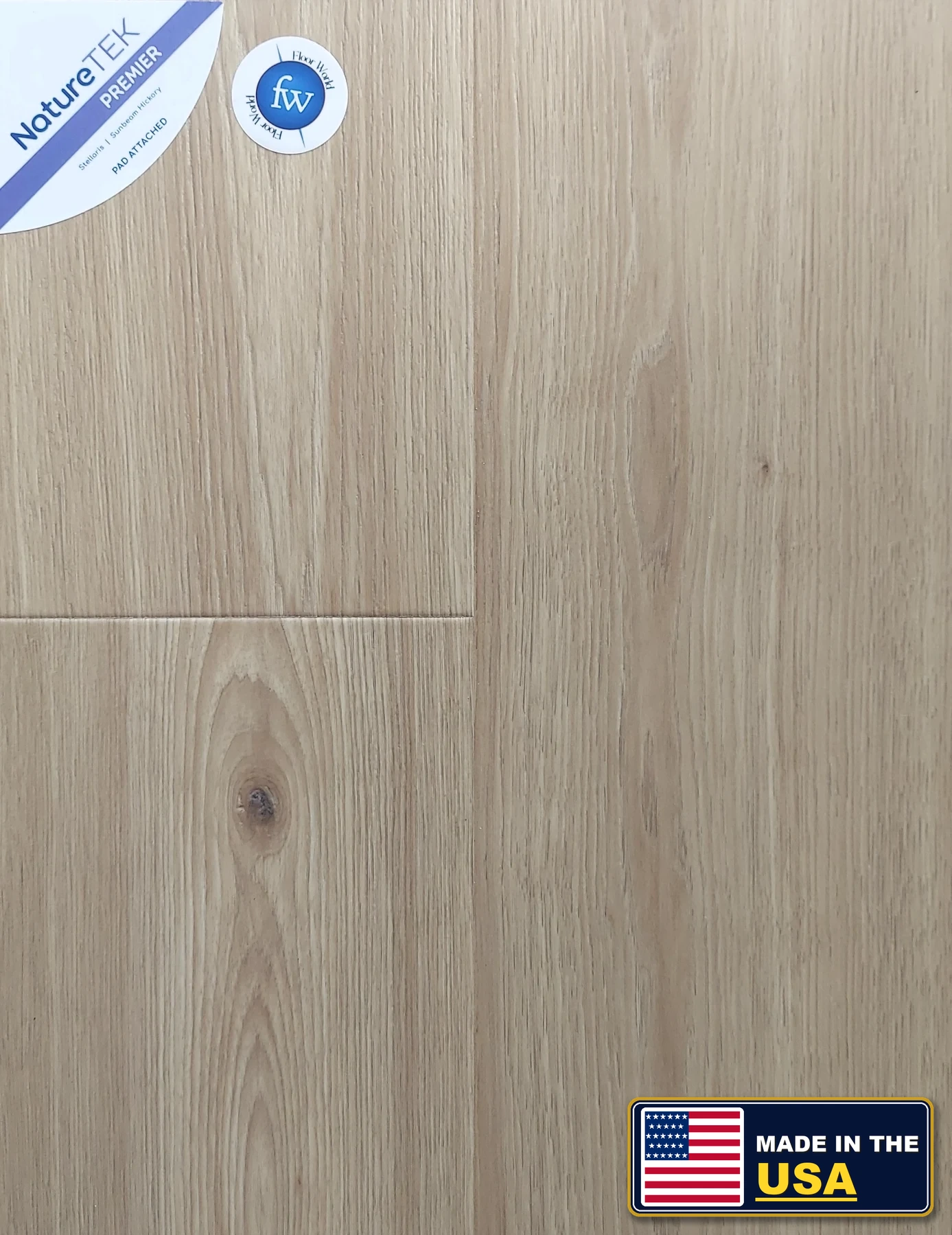 Sunbeam Hickory Stellaris · Laminate · Quick-Step · NatureTek · flooring sample photo · Floor World Ephrata PA
