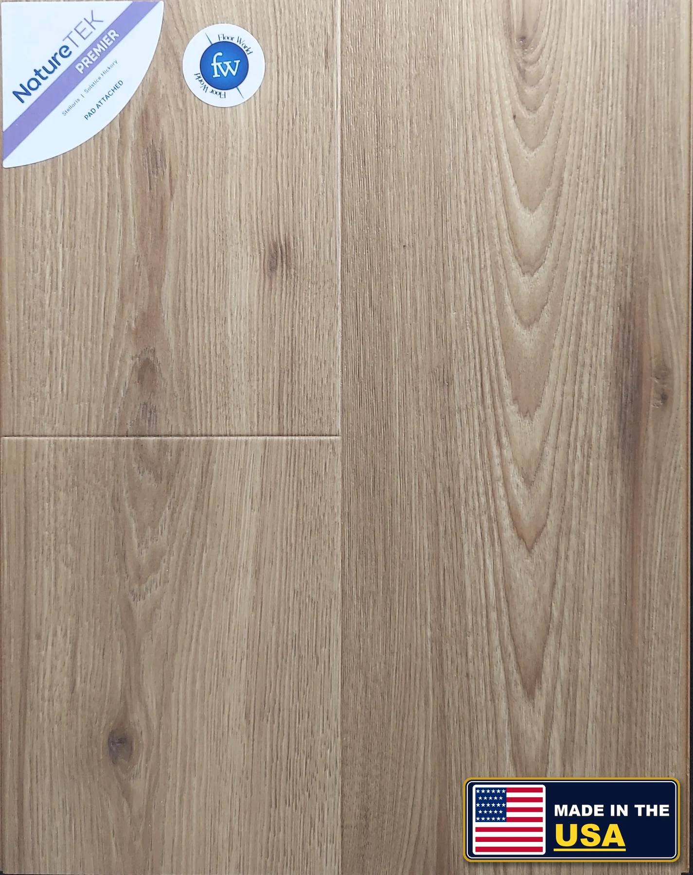 Solstice Hickory Stellaris · Laminate · Quick-Step · NatureTek · flooring sample photo · Floor World Ephrata PA