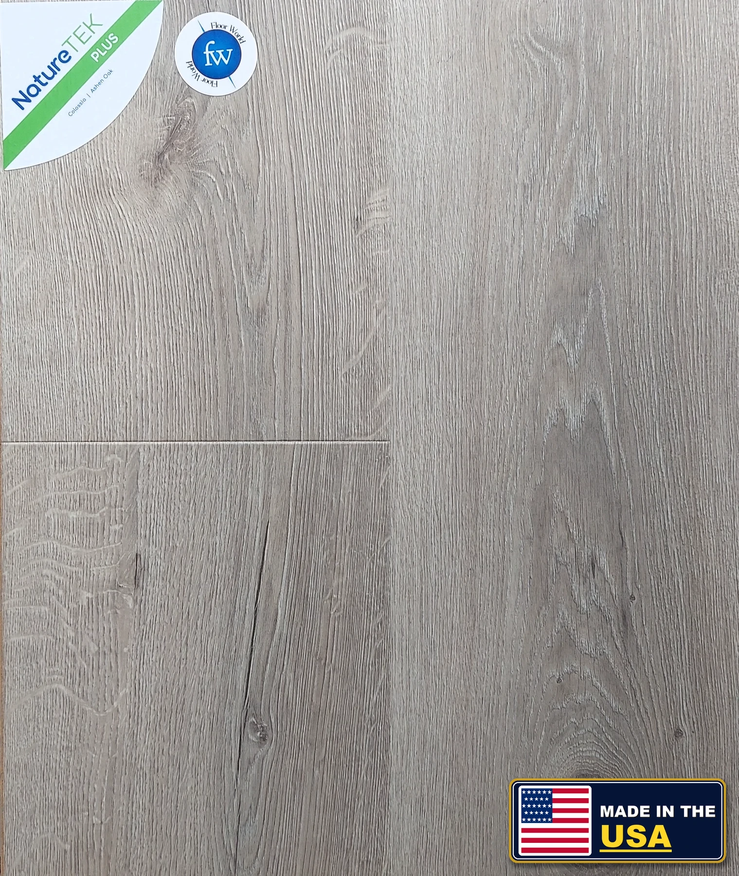 Ashen Oak Colossia XXL · Laminate · Quick-Step · NatureTek · flooring sample photo · Floor World Ephrata PA