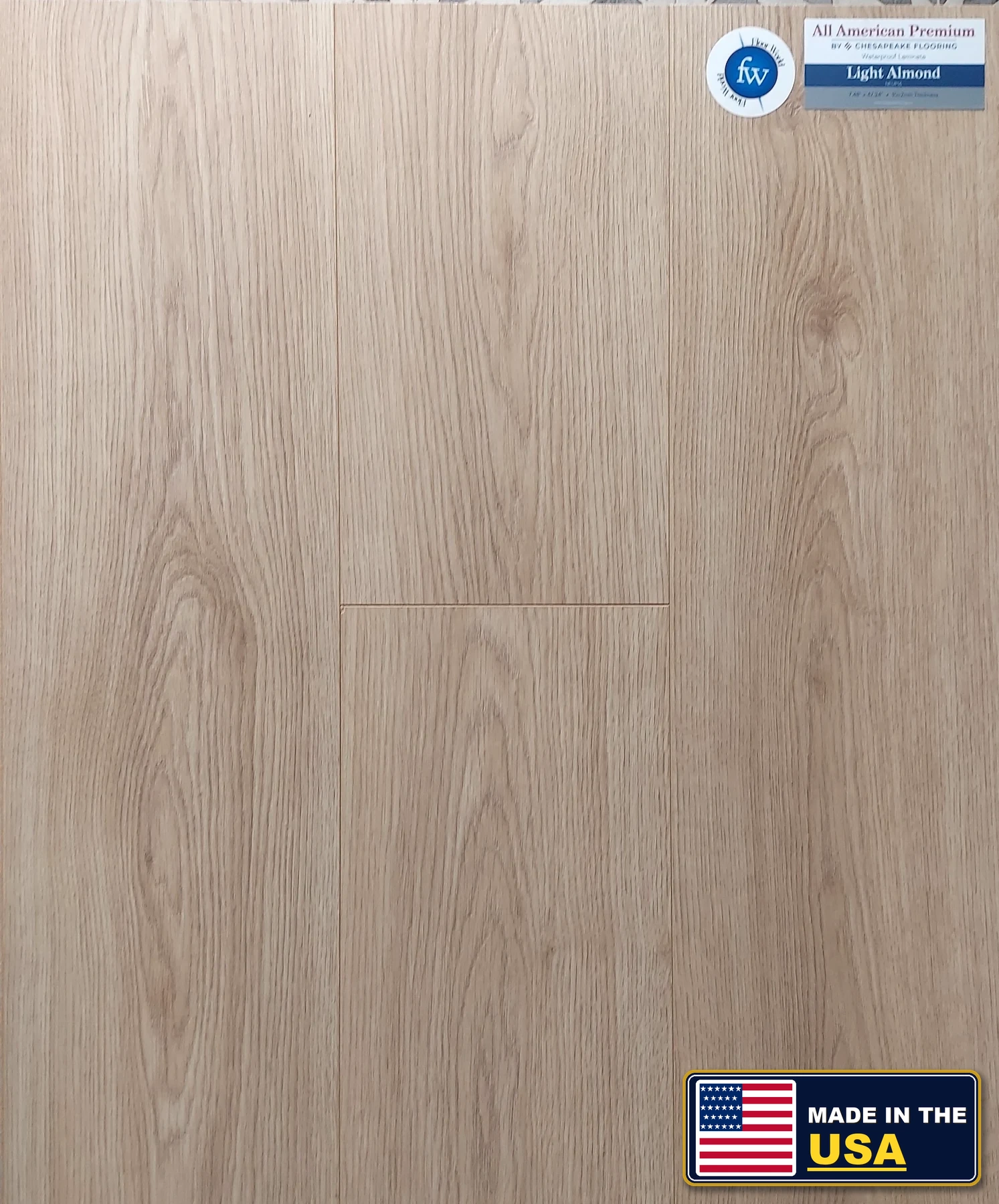 Light Almond All American Premium · Laminate · Chesapeake · All American Premium · flooring sample photo · Floor World Ephrata PA