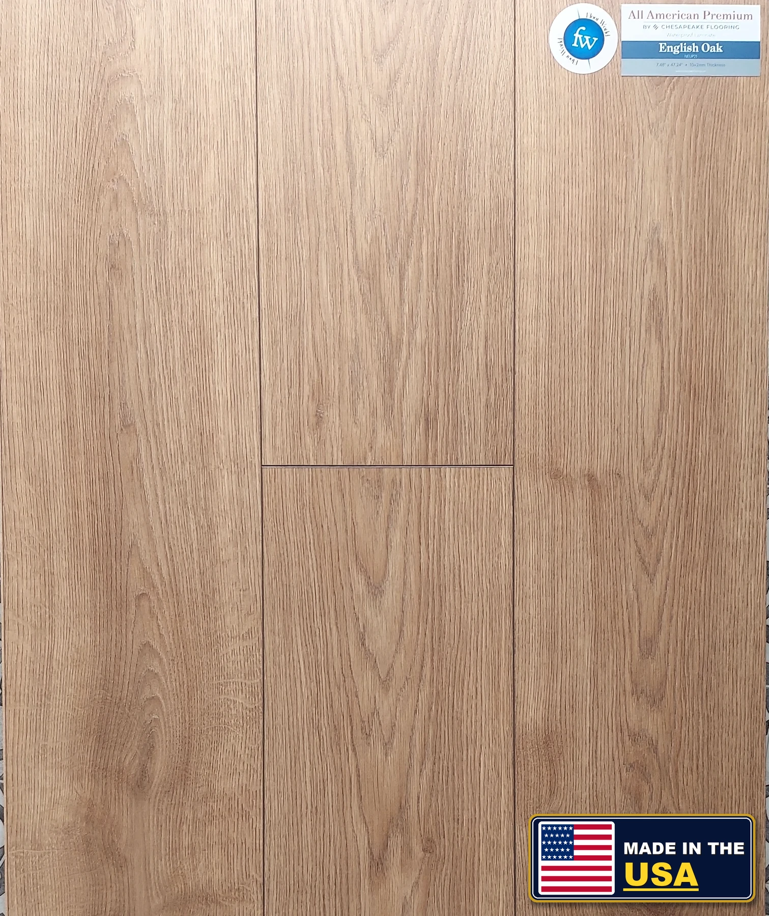 English Oak All American Premium · Laminate · Chesapeake · All American Premium · flooring sample photo · Floor World Ephrata PA