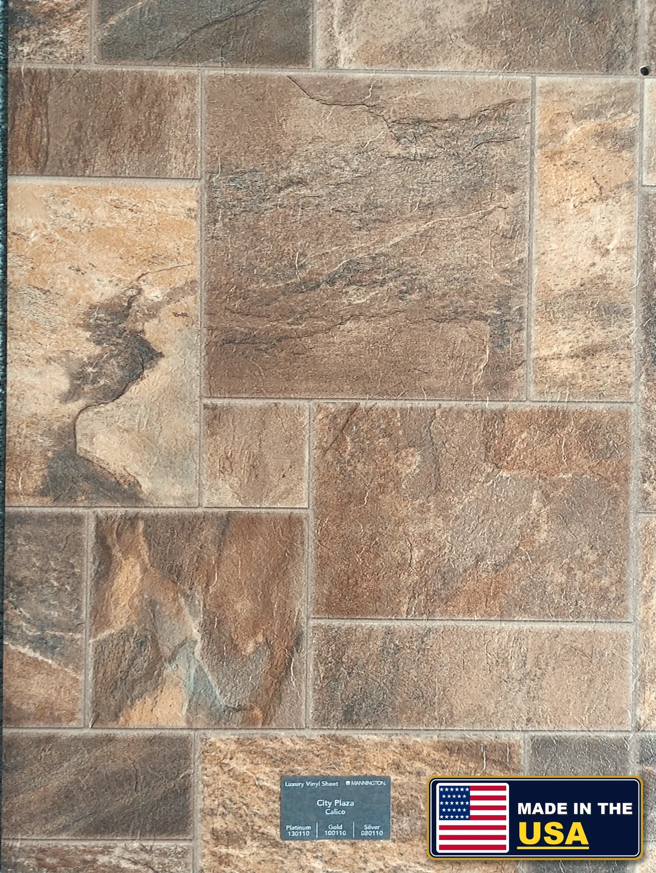 Calico City Plaza · Sheet Vinyl · Mannington · Mannington Sheet Vinyl · flooring sample photo · Floor World Ephrata PA