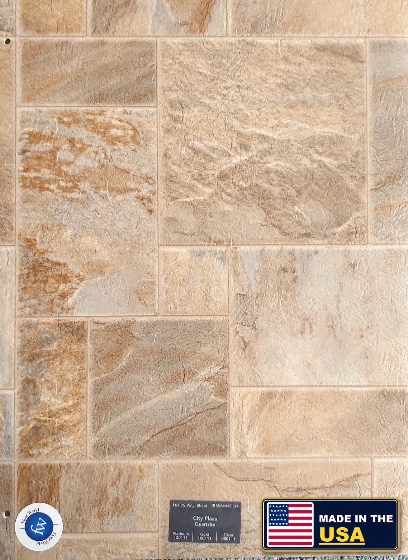 Quartzite City Plaza · Sheet Vinyl · Mannington · Mannington Sheet Vinyl · flooring sample photo · Floor World Ephrata PA