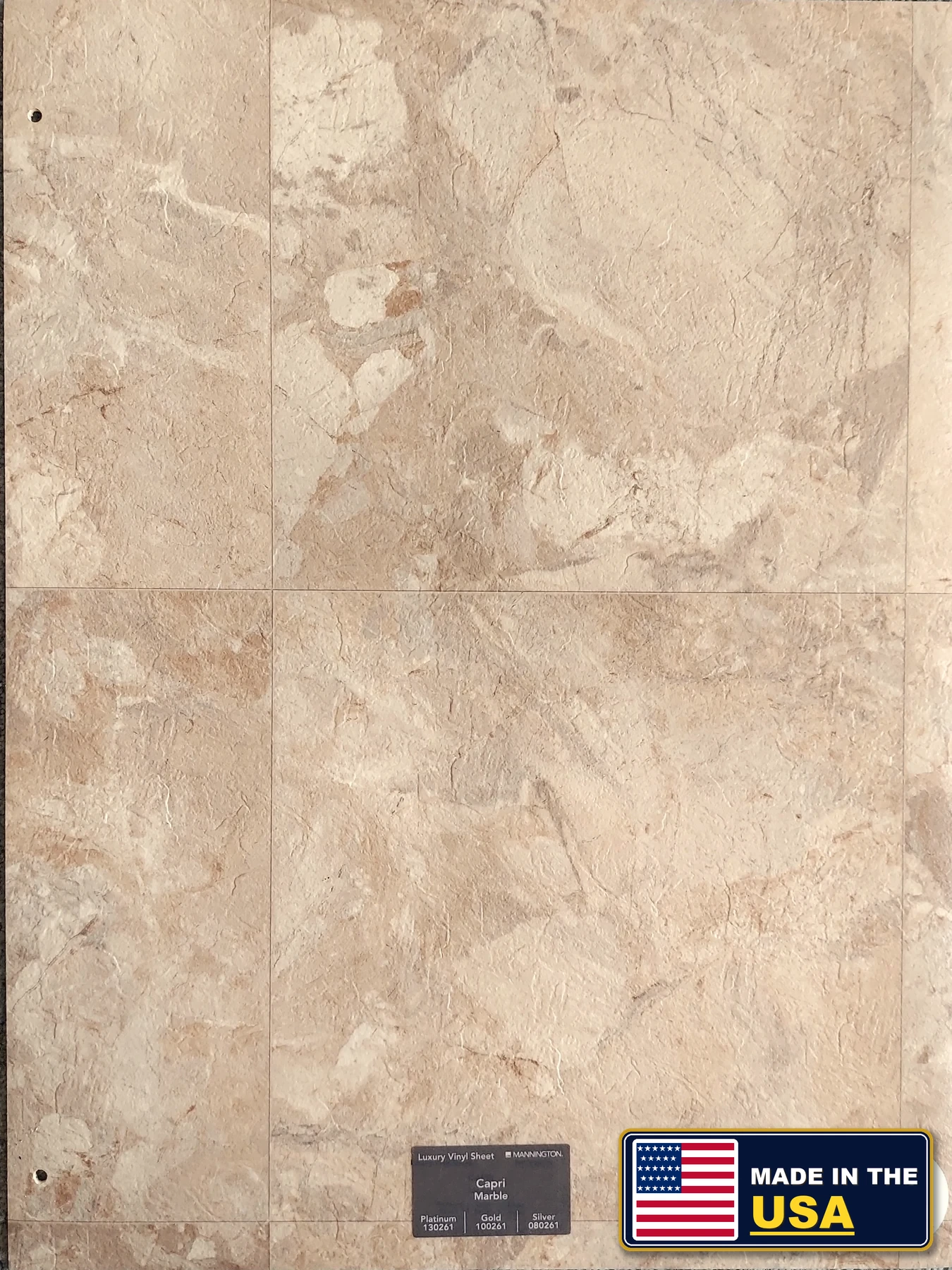 Marble Capri · Sheet Vinyl · Mannington · Mannington Sheet Vinyl · flooring sample photo · Floor World Ephrata PA