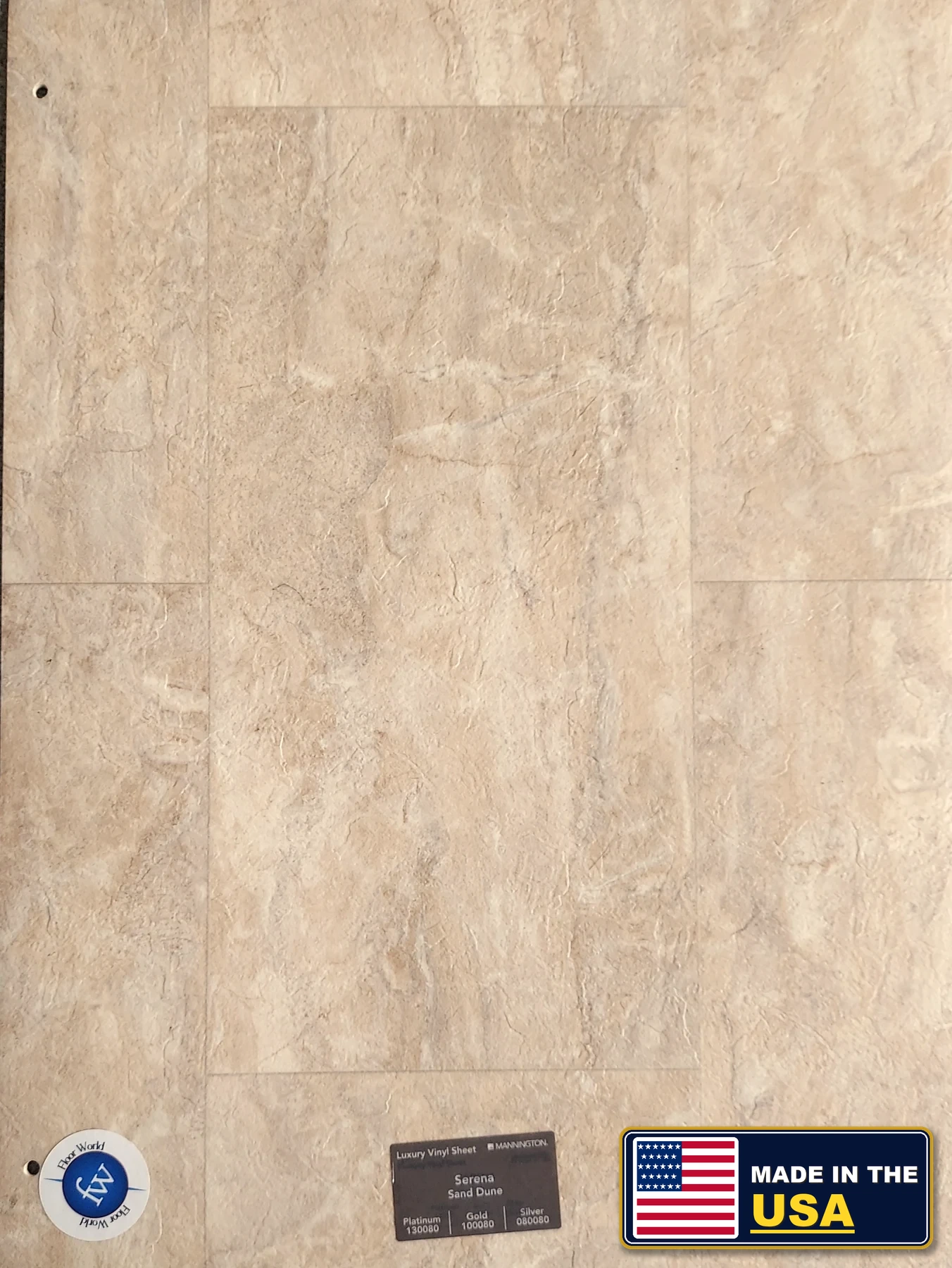 Sand Dune Serena · Sheet Vinyl · Mannington · Mannington Sheet Vinyl · flooring sample photo · Floor World Ephrata PA
