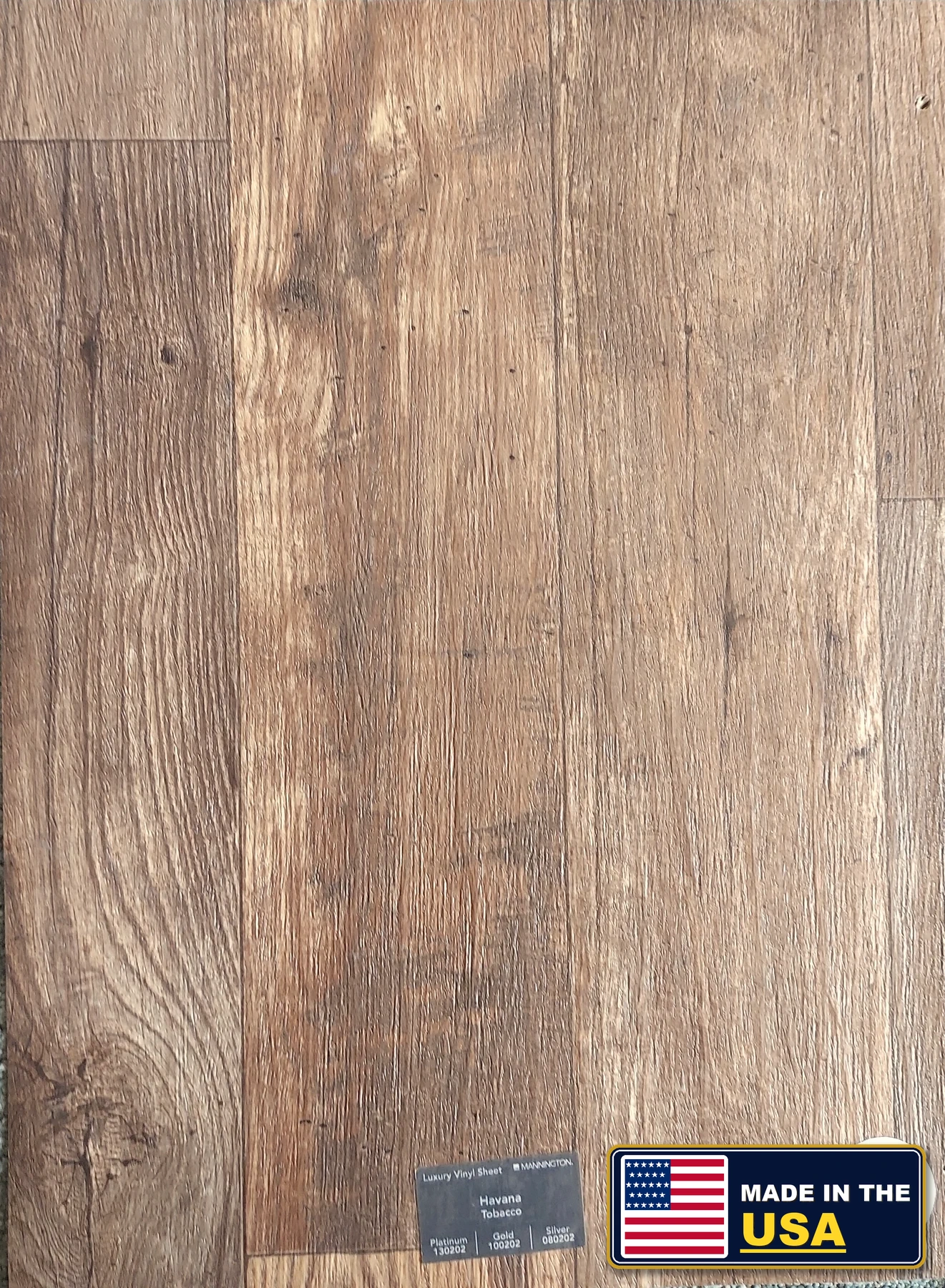 Tobacco Havanna · Sheet Vinyl · Mannington · Mannington Sheet Vinyl · flooring sample photo · Floor World Ephrata PA