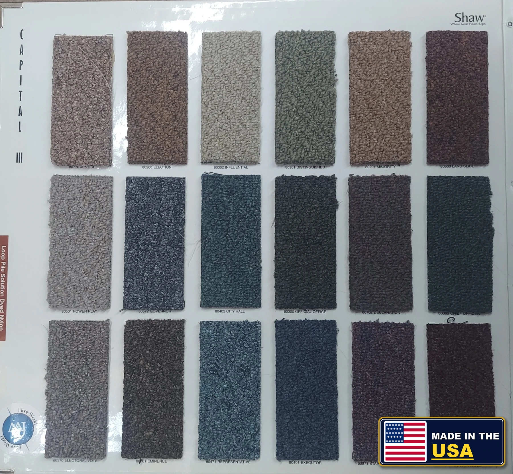 Capital III 18 SC Philadelphia Commercial · Commercial Carpet · Shaw · Philadelphia Commercial · flooring sample photo · Floor World Ephrata PA