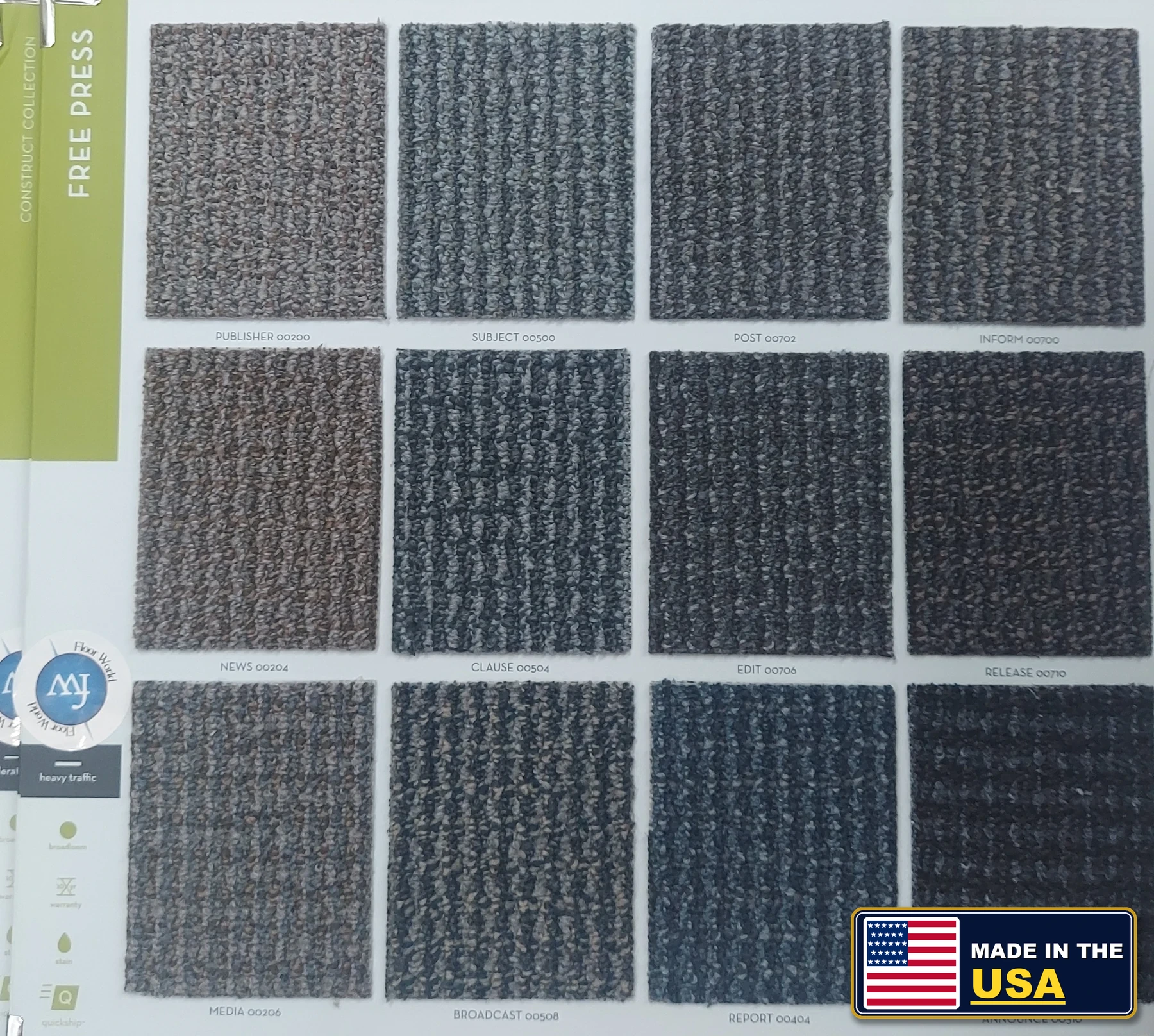 Free Press Philadelphia Commercial · Commercial Carpet · Shaw · Philadelphia Commercial · flooring sample photo · Floor World Ephrata PA