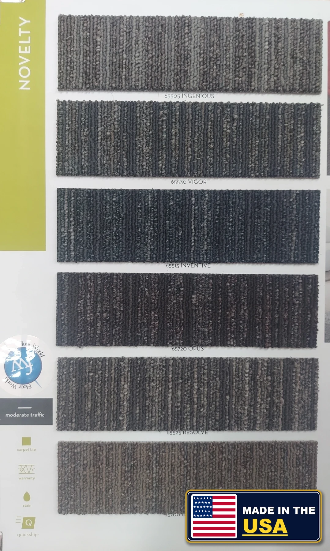 Novelty Philadelphia Commercial · Commercial Carpet · Shaw · Philadelphia Commercial · flooring sample photo · Floor World Ephrata PA
