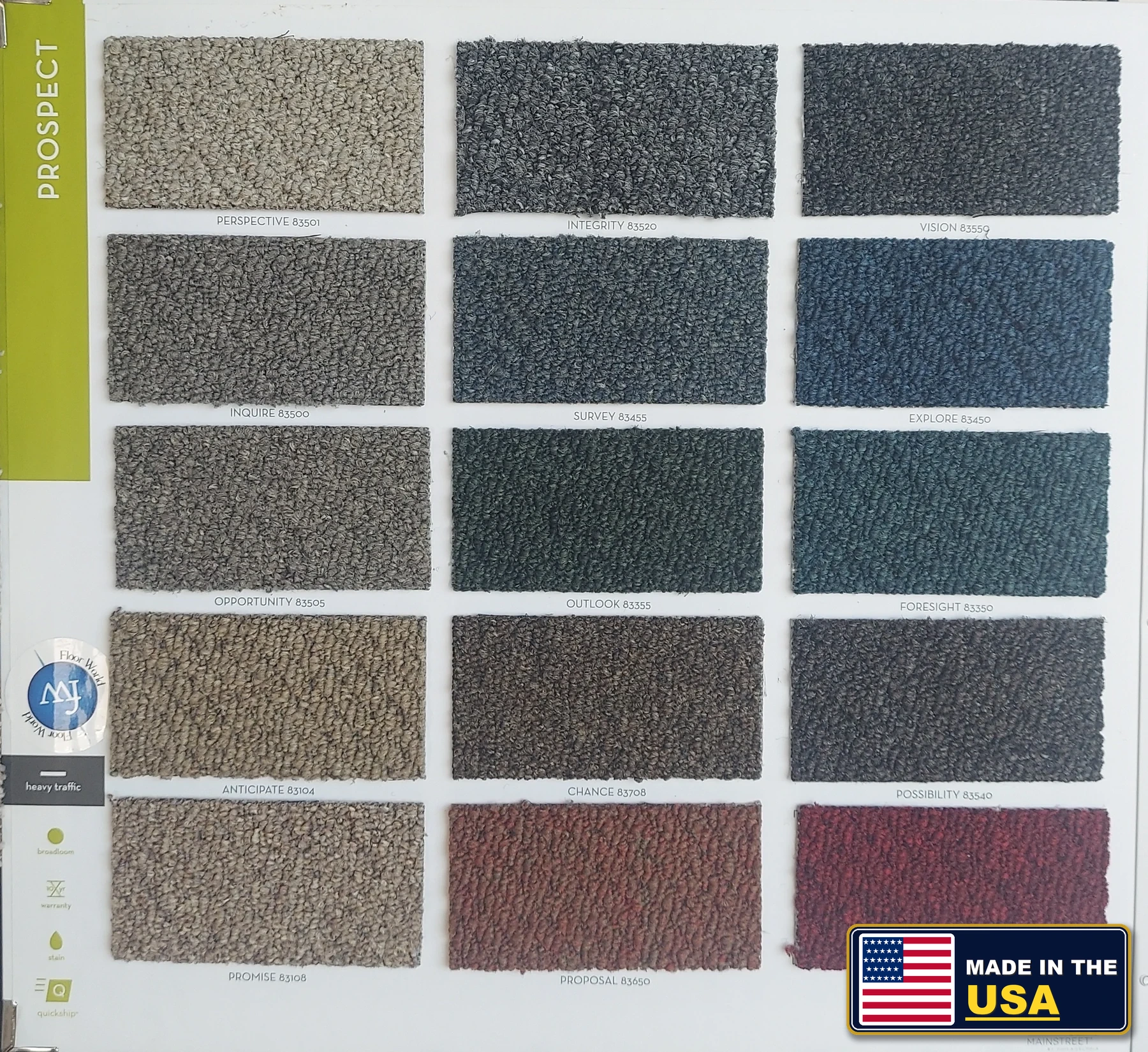 Prospect Philadelphia Commercial · Commercial Carpet · Shaw · Philadelphia Commercial · flooring sample photo · Floor World Ephrata PA