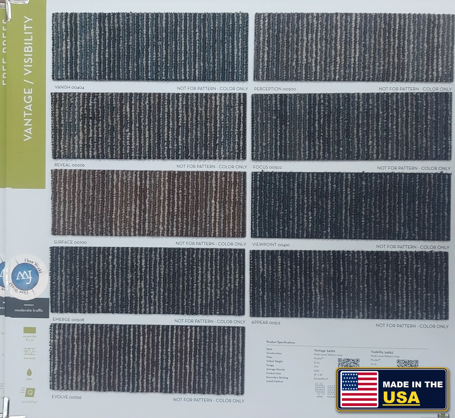 Visibility Philadelphia Commercial · Commercial Carpet · Shaw · Philadelphia Commercial · flooring sample photo · Floor World Ephrata PA