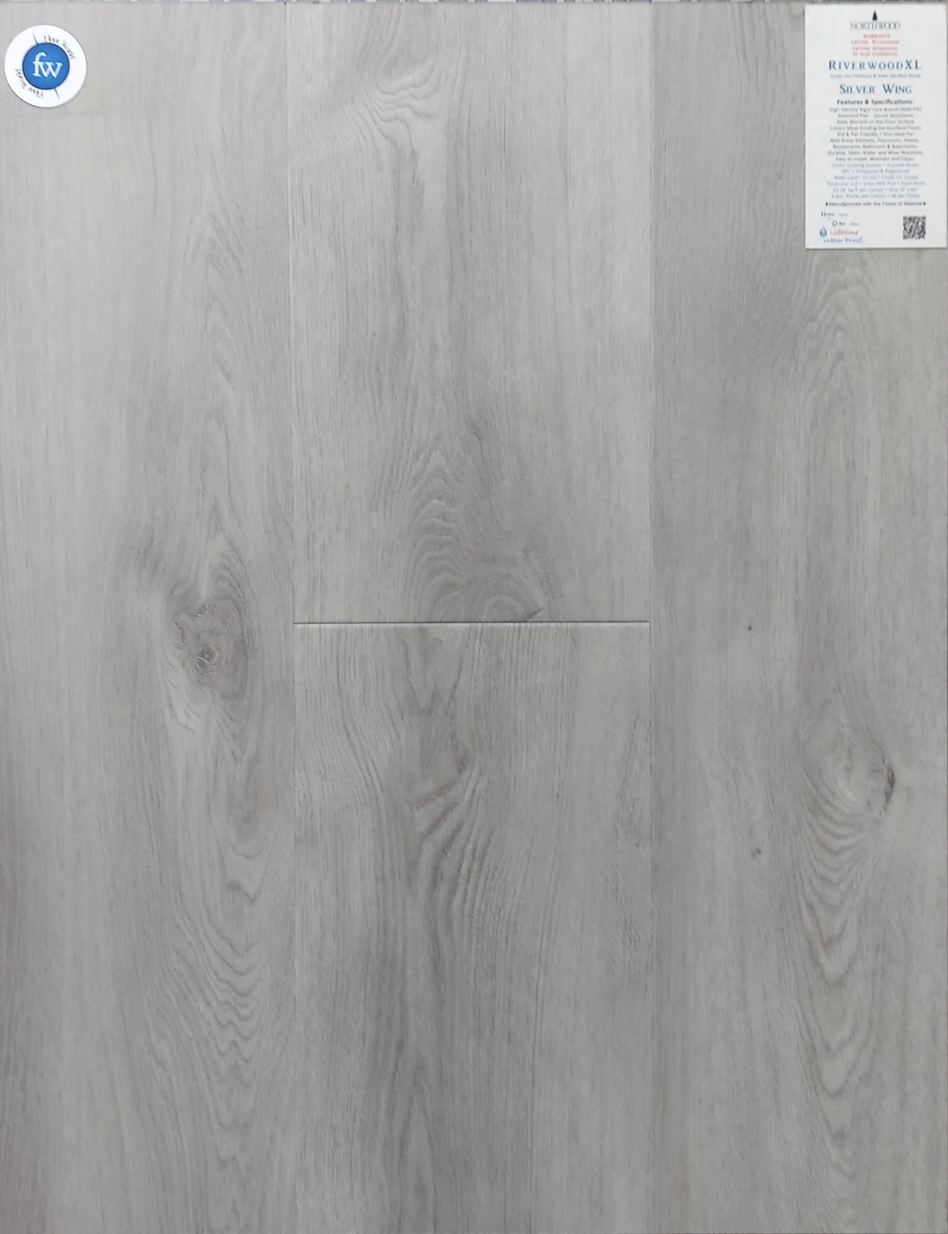 Silver Wing Riverwood XL · Luxury Vinyl Plank/Tile · Northwood · Riverwood XL · flooring sample photo · Floor World Ephrata PA