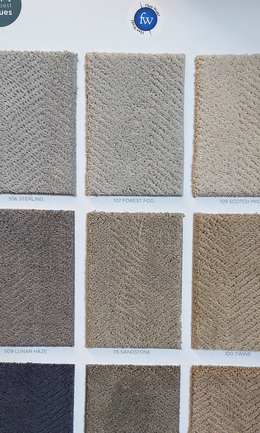 Highland Twill · Carpet · Shaw · Simply the Best Values · flooring sample photo · Floor World Ephrata PA