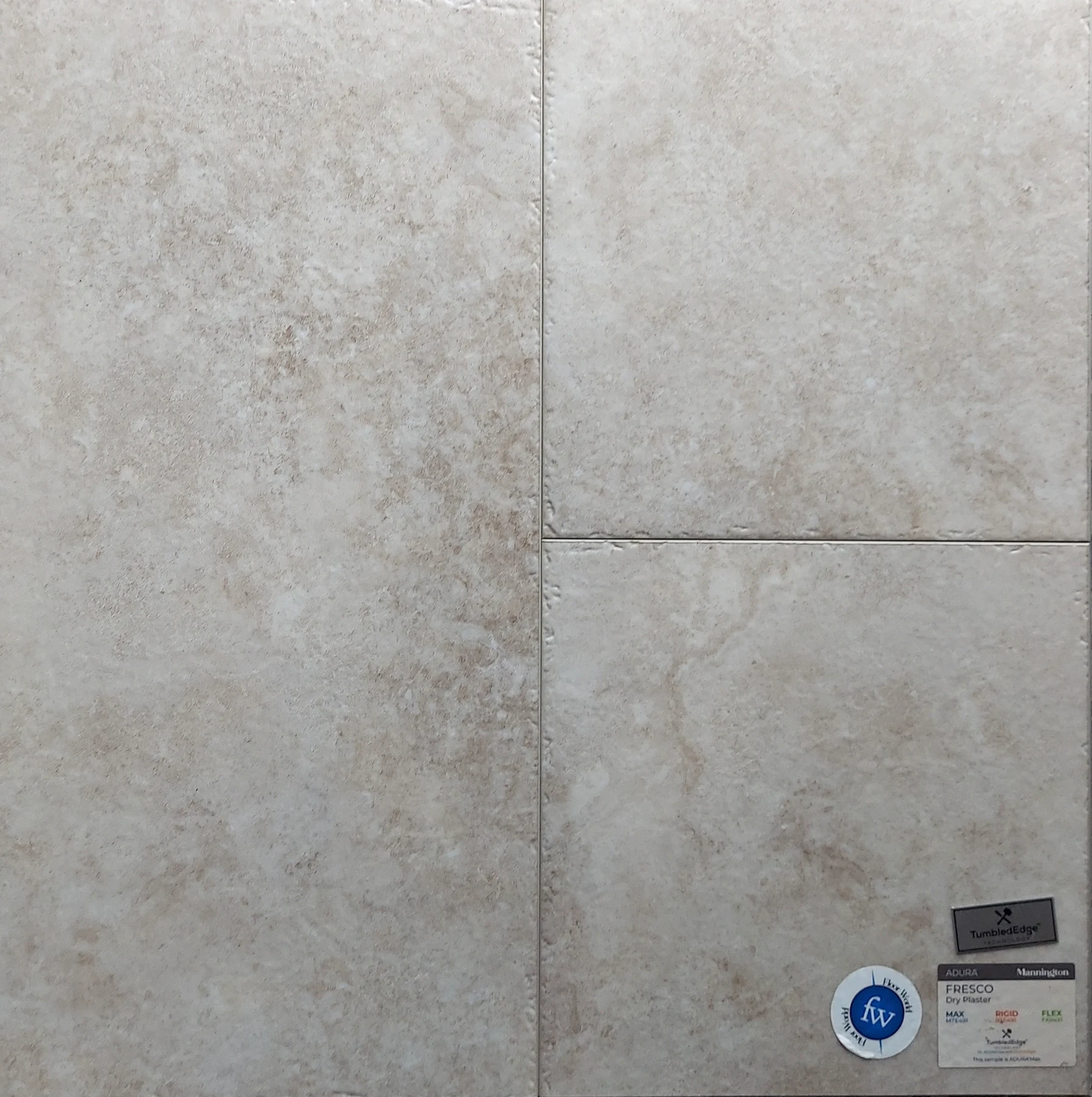 Dry Plaster Fresco · Luxury Vinyl Plank/Tile · Mannington · Adura · flooring sample photo · Floor World Ephrata PA