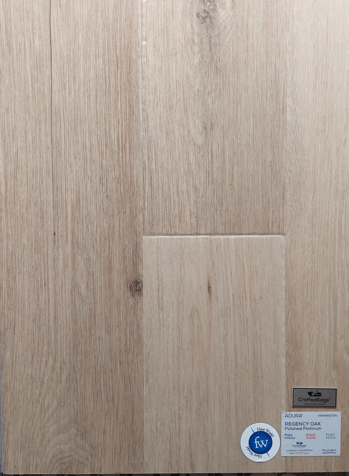 Polished Platinum Regency Oak · Luxury Vinyl Plank/Tile · Mannington · Adura · flooring sample photo · Floor World Ephrata PA