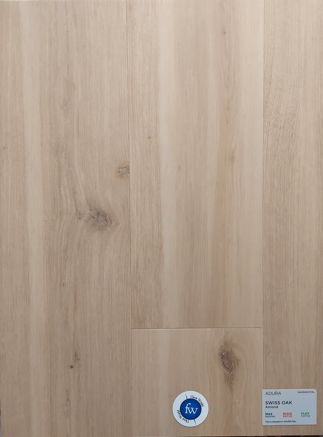 Almond Swiss Oak · Luxury Vinyl Plank/Tile · Mannington · Adura · flooring sample photo · Floor World Ephrata PA