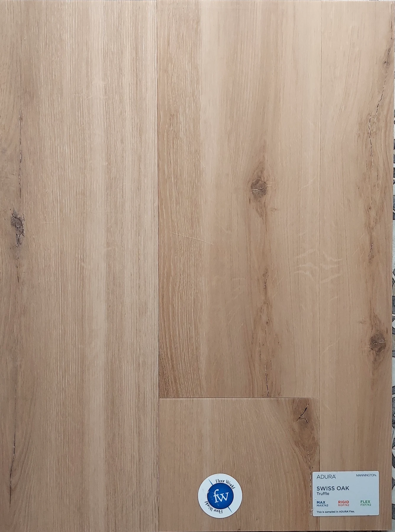 Truffle Swiss Oak · Luxury Vinyl Plank/Tile · Mannington · Adura · flooring sample photo · Floor World Ephrata PA