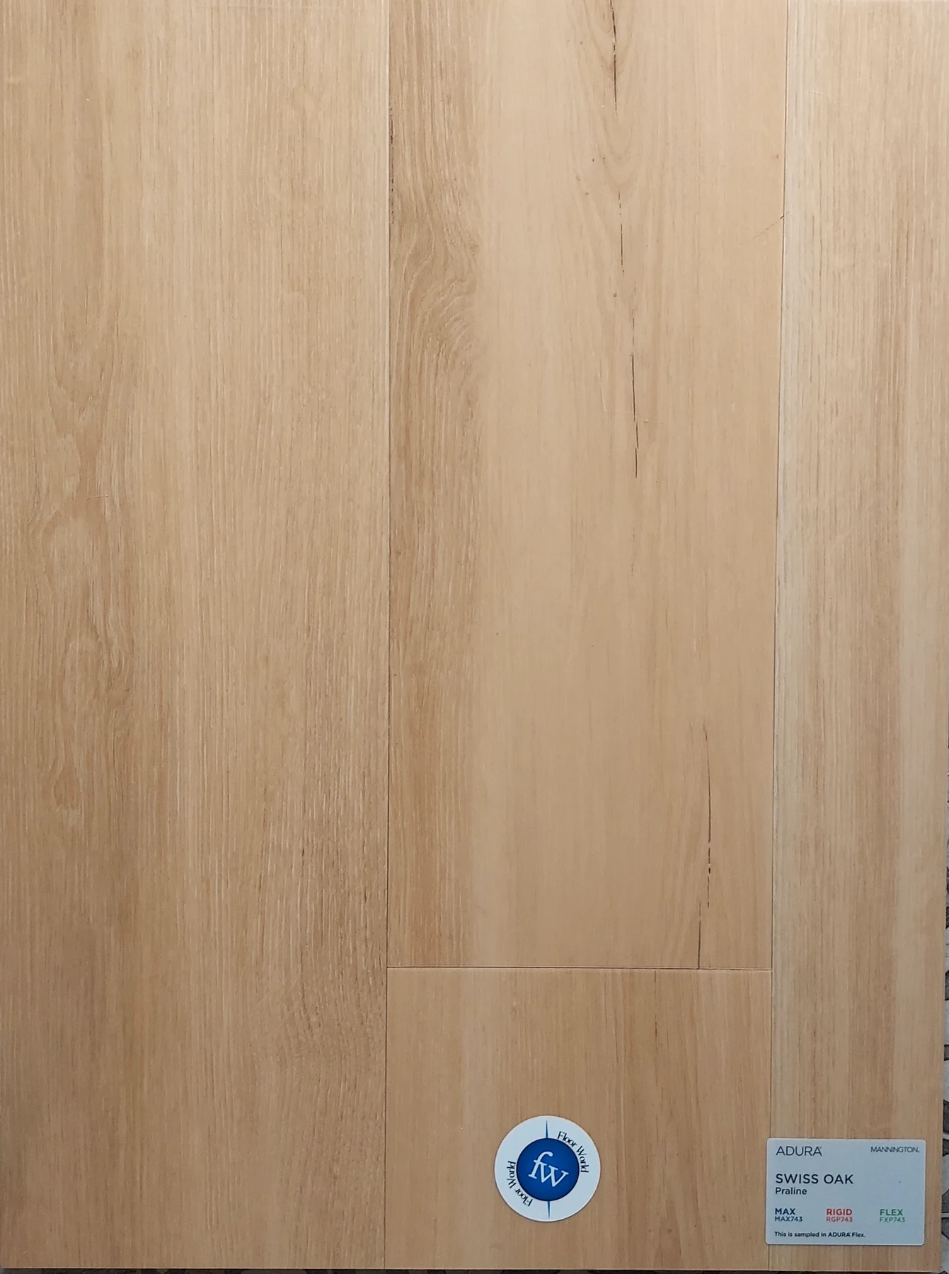 Praline Swiss Oak · Luxury Vinyl Plank/Tile · Mannington · Adura · flooring sample photo · Floor World Ephrata PA