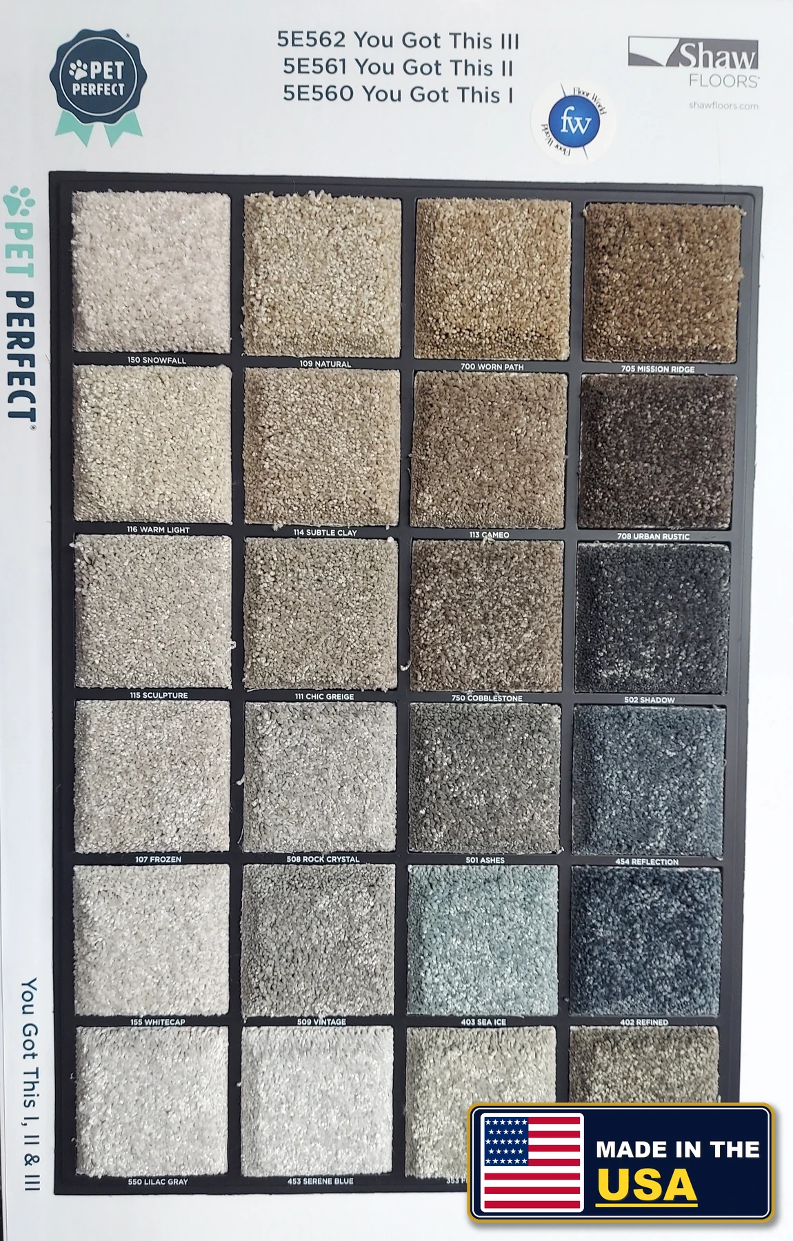 You Got This Pet Perfect · Carpet · Shaw · Pet Perfect · flooring sample photo · Floor World Ephrata PA