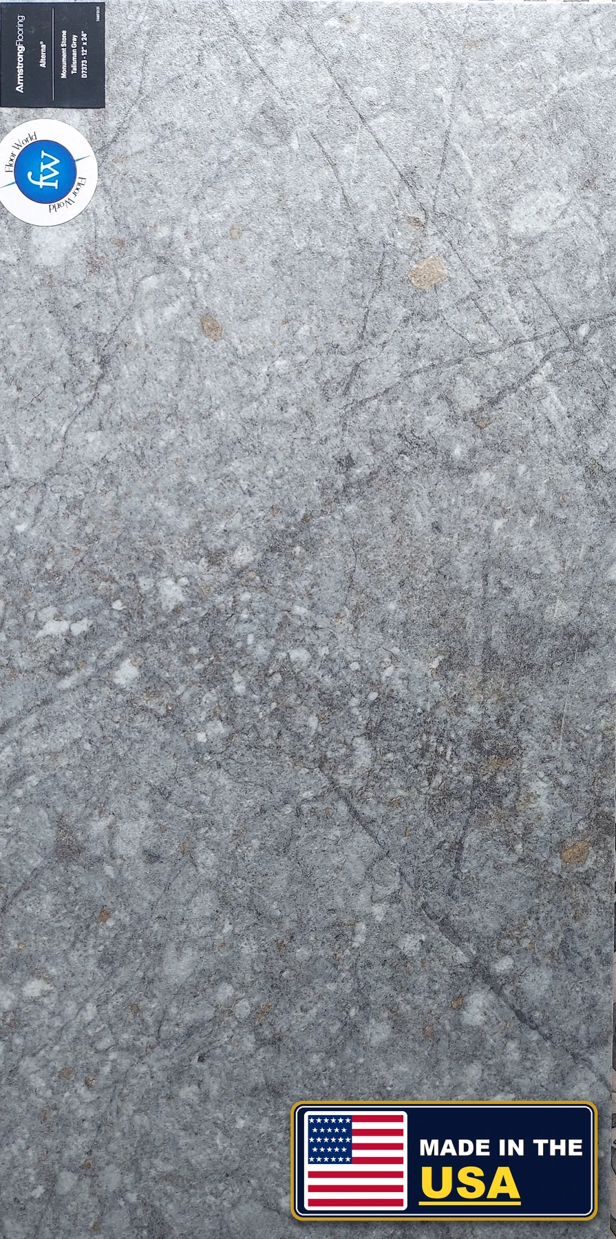 Monument Stone Talisman Gray Monument Stone · Luxury Vinyl Plank/Tile · Armstrong · Alterna · flooring sample photo · Floor World Ephrata PA