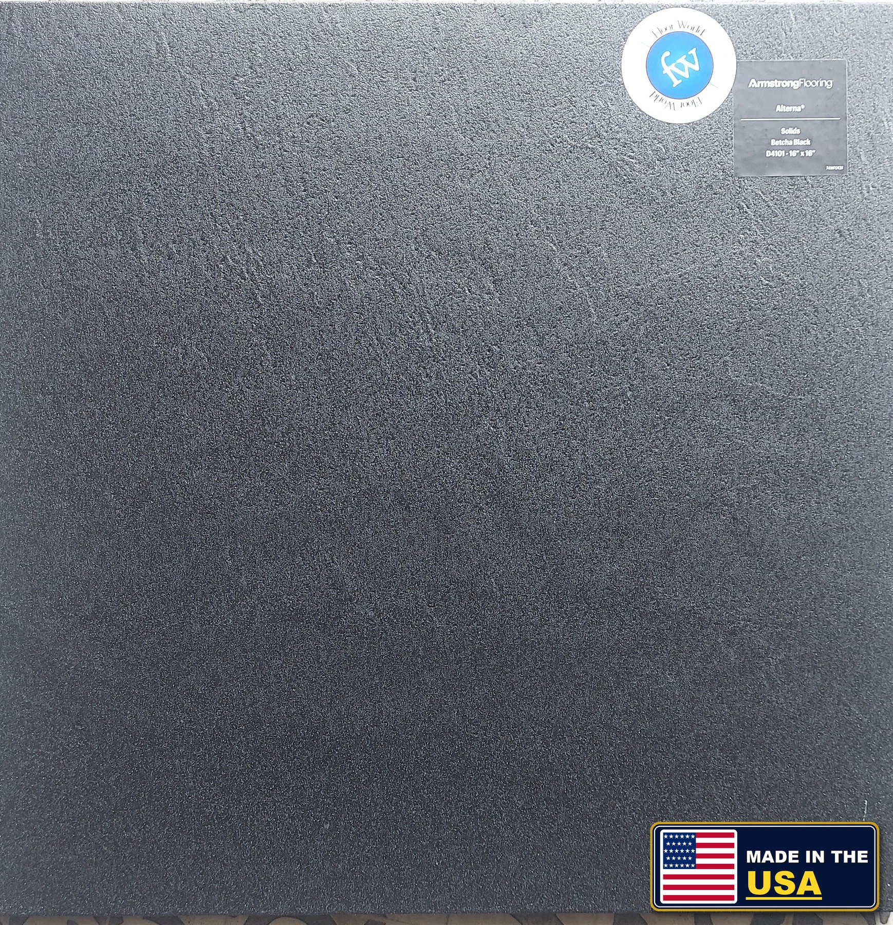 Solids Betcha Black Solids · Luxury Vinyl Plank/Tile · Armstrong · Alterna · flooring sample photo · Floor World Ephrata PA