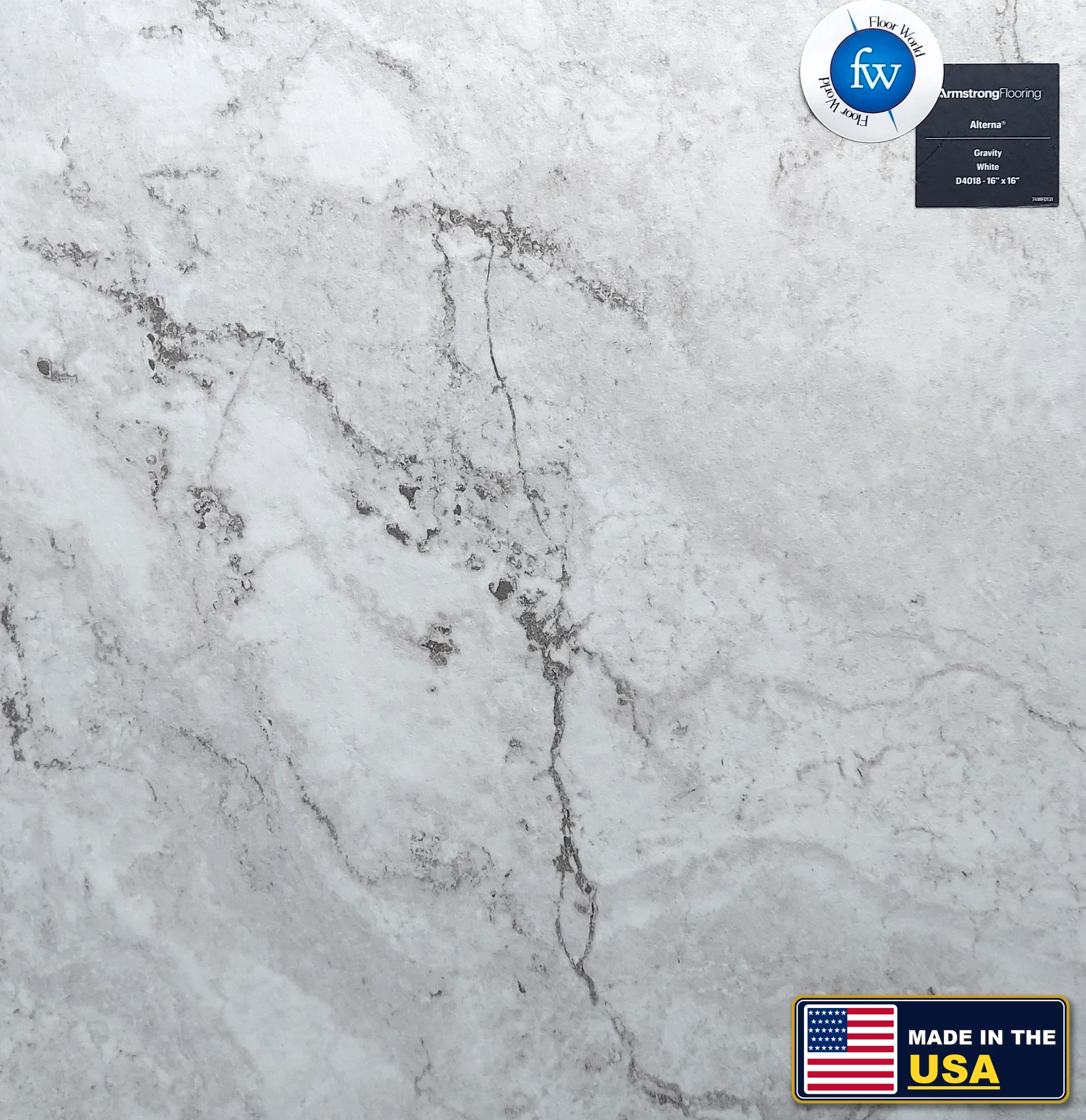 Gravity White Gravity · Luxury Vinyl Plank/Tile · Armstrong · Alterna · flooring sample photo · Floor World Ephrata PA