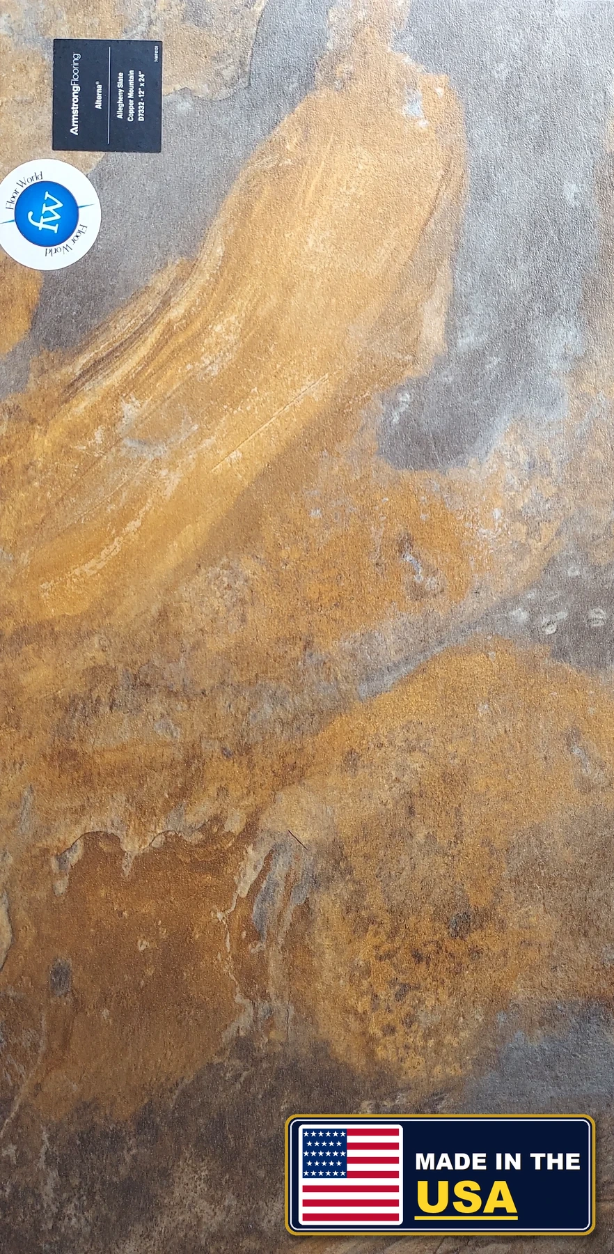 Allegheny Slate Copper Mountain Allegheny Slate · Luxury Vinyl Plank/Tile · Armstrong · Alterna · flooring sample photo · Floor World Ephrata PA