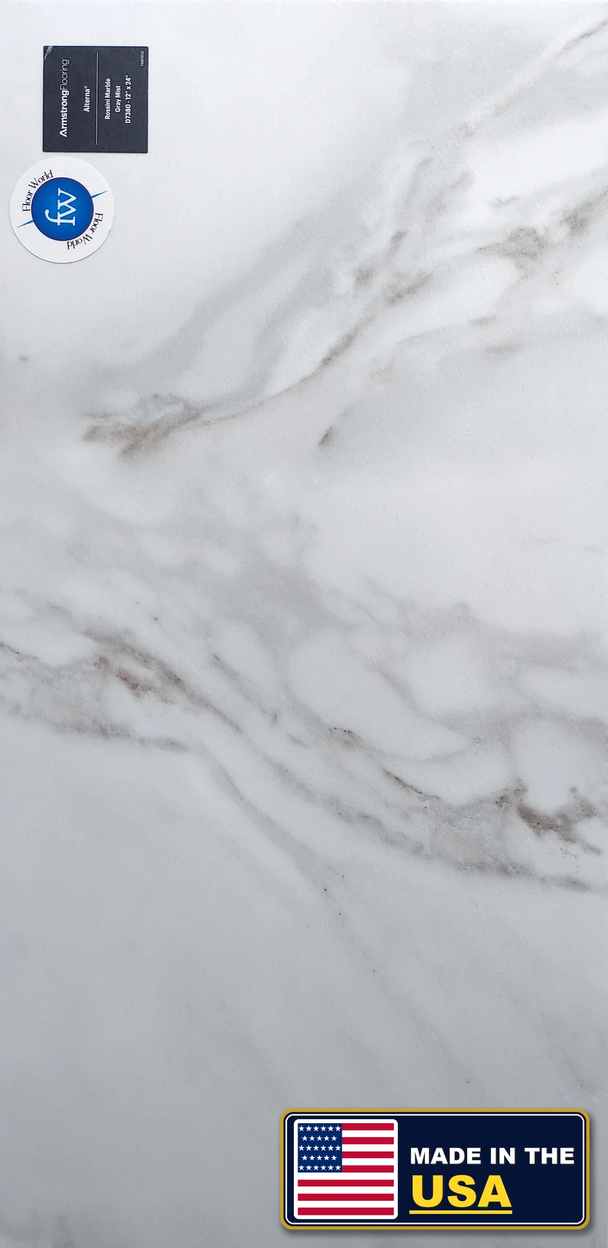 Rossini Marble Gray Mist Rossini Marble · Luxury Vinyl Plank/Tile · Armstrong · Alterna · flooring sample photo · Floor World Ephrata PA