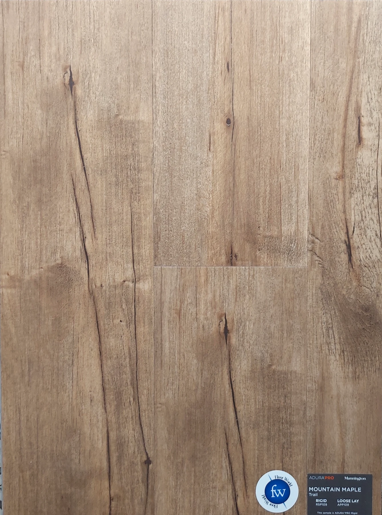 Trail Mountain Maple · Luxury Vinyl Plank/Tile · Mannington · AduraPro · flooring sample photo · Floor World Ephrata PA