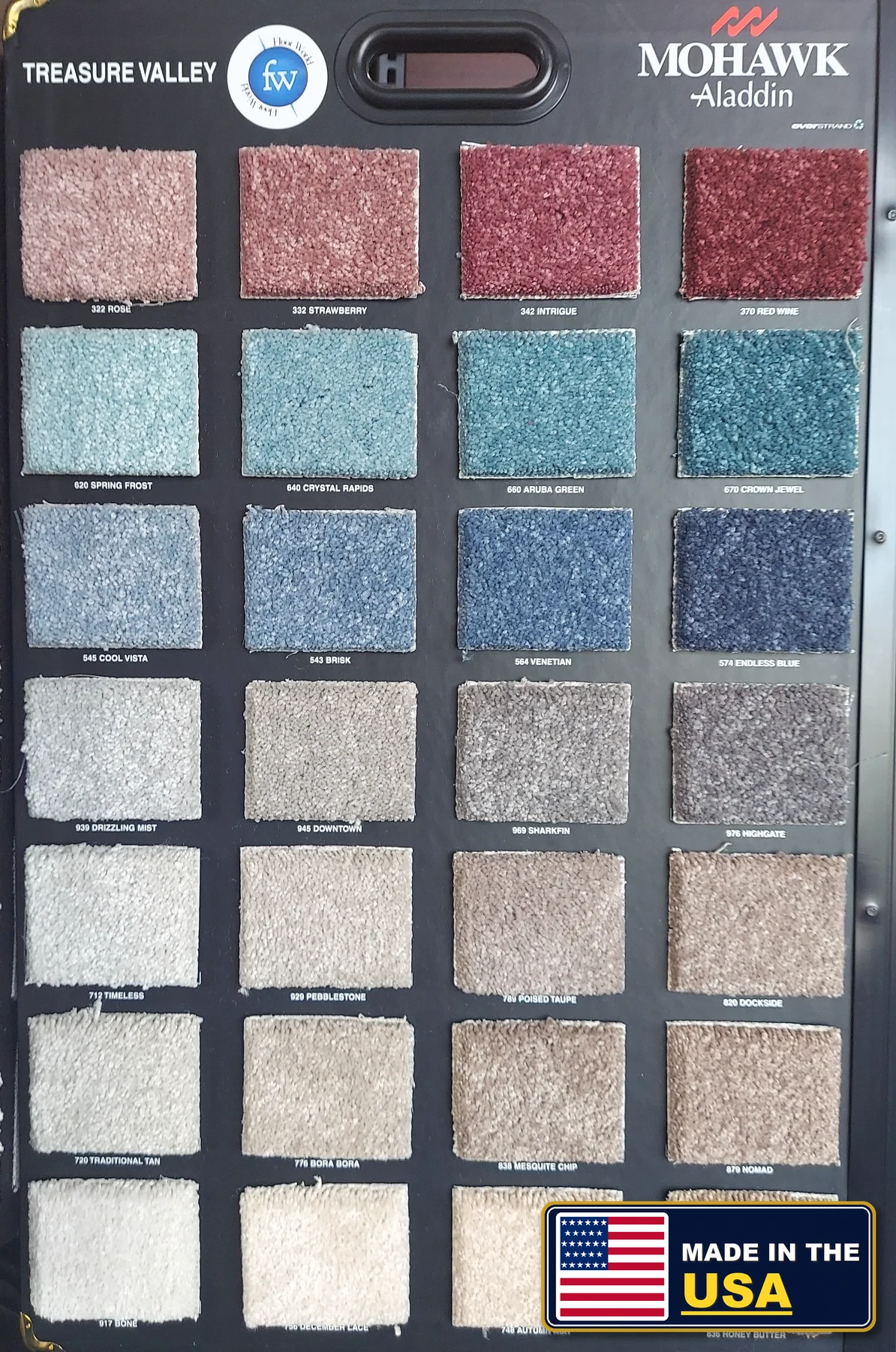 Treasure Valley EverStrand · Carpet · Mohawk · SmartStrand Forever Clean · flooring sample photo · Floor World Ephrata PA