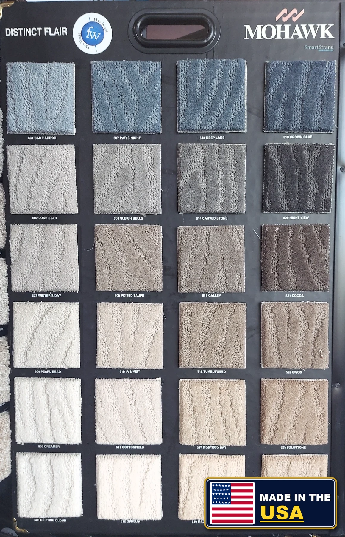 Distinct Flair SmartStrand Forever Clean · Carpet · Mohawk · SmartStrand Forever Clean · flooring sample photo · Floor World Ephrata PA
