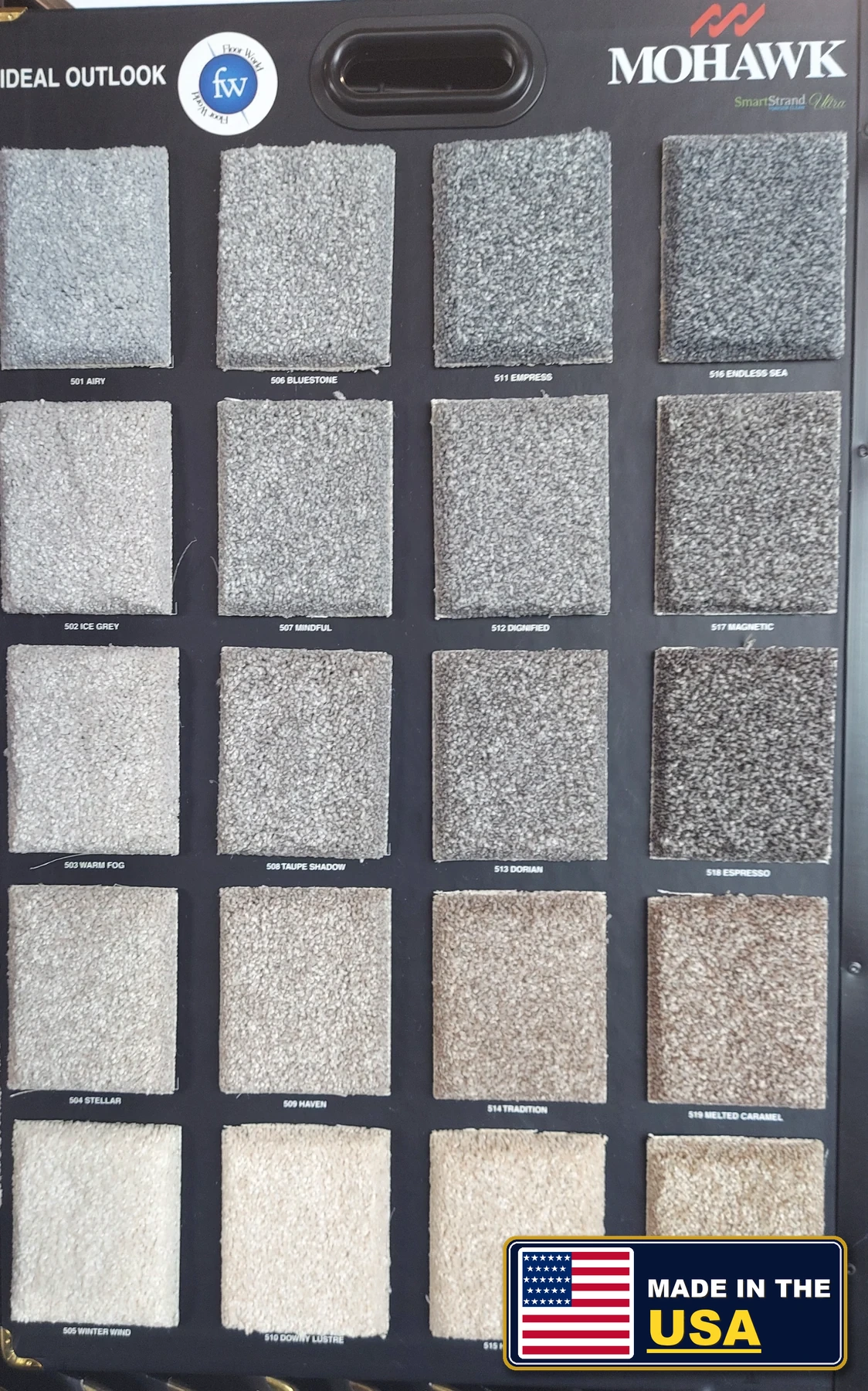 Ideal Outlook SmartStrand Forever Clean · Carpet · Mohawk · SmartStrand Forever Clean · flooring sample photo · Floor World Ephrata PA