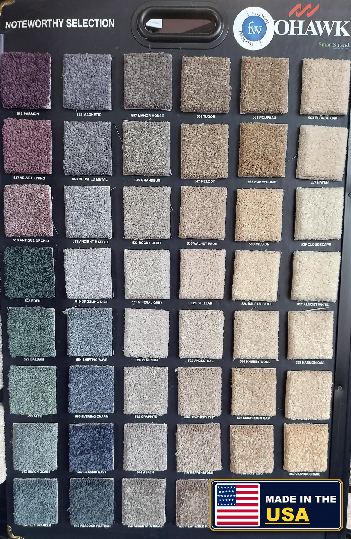 Noteworthy Selection SmartStrand Forever Clean · Carpet · Mohawk · SmartStrand Forever Clean · flooring sample photo · Floor World Ephrata PA