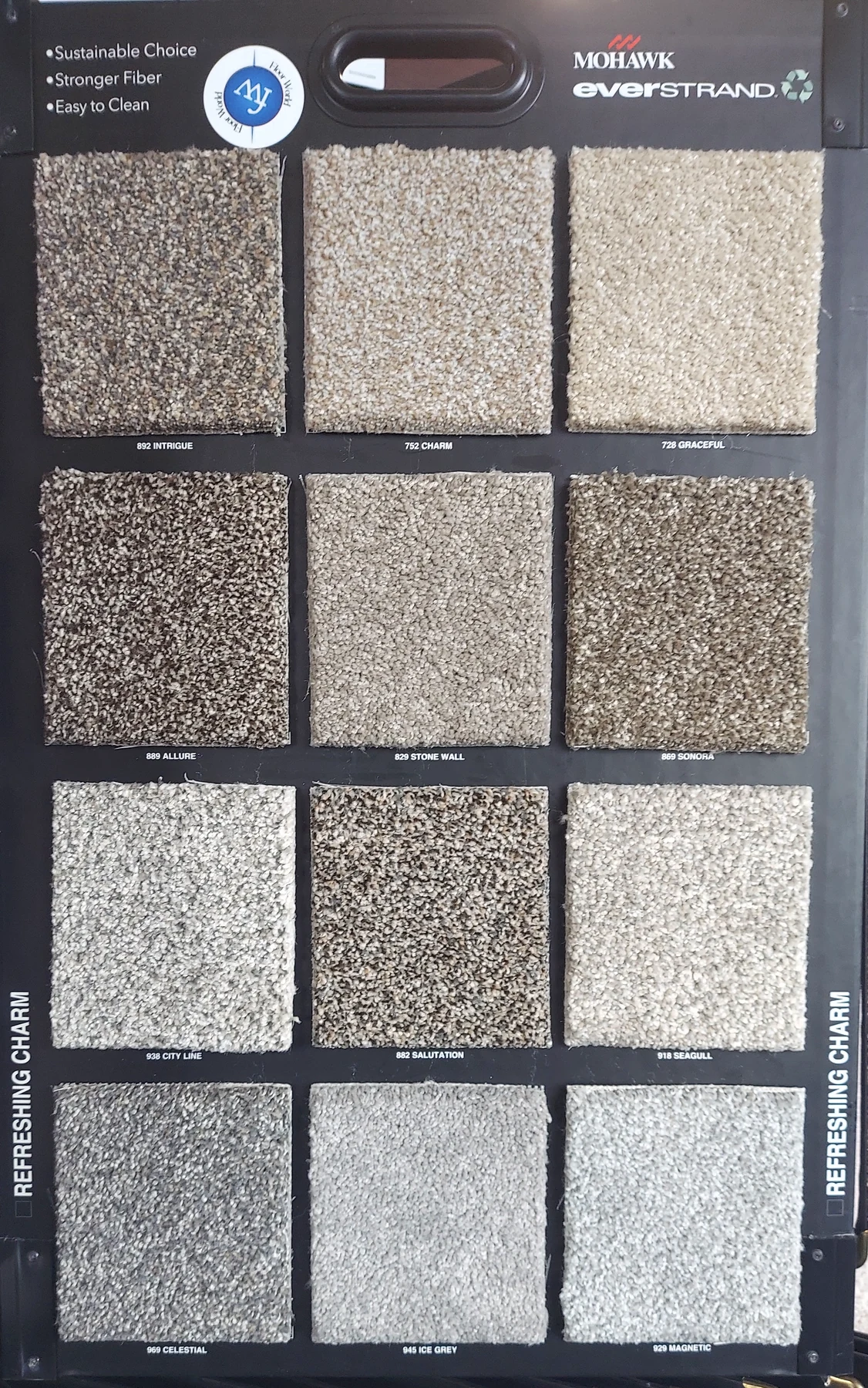 Refreshing Chartm · Carpet · Mohawk · EverStrand · flooring sample photo · Floor World Ephrata PA